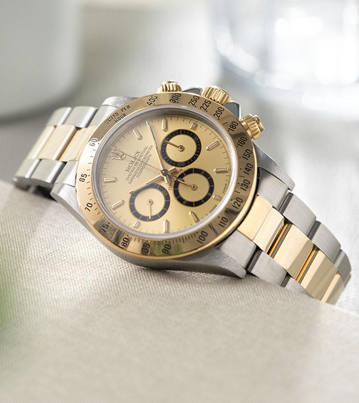 Rolex Daytona 16523 Champagne Four Line Dial with Papers