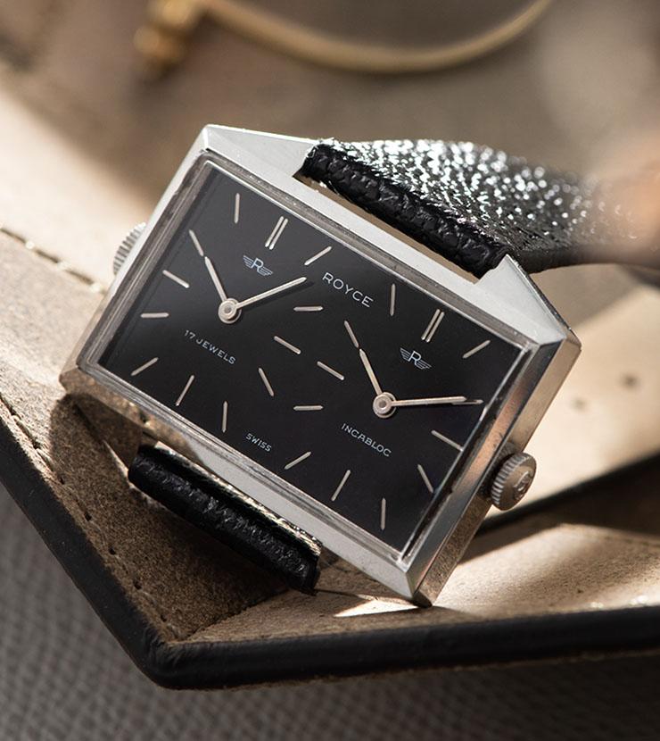Royce Dual Time Steel Watch
