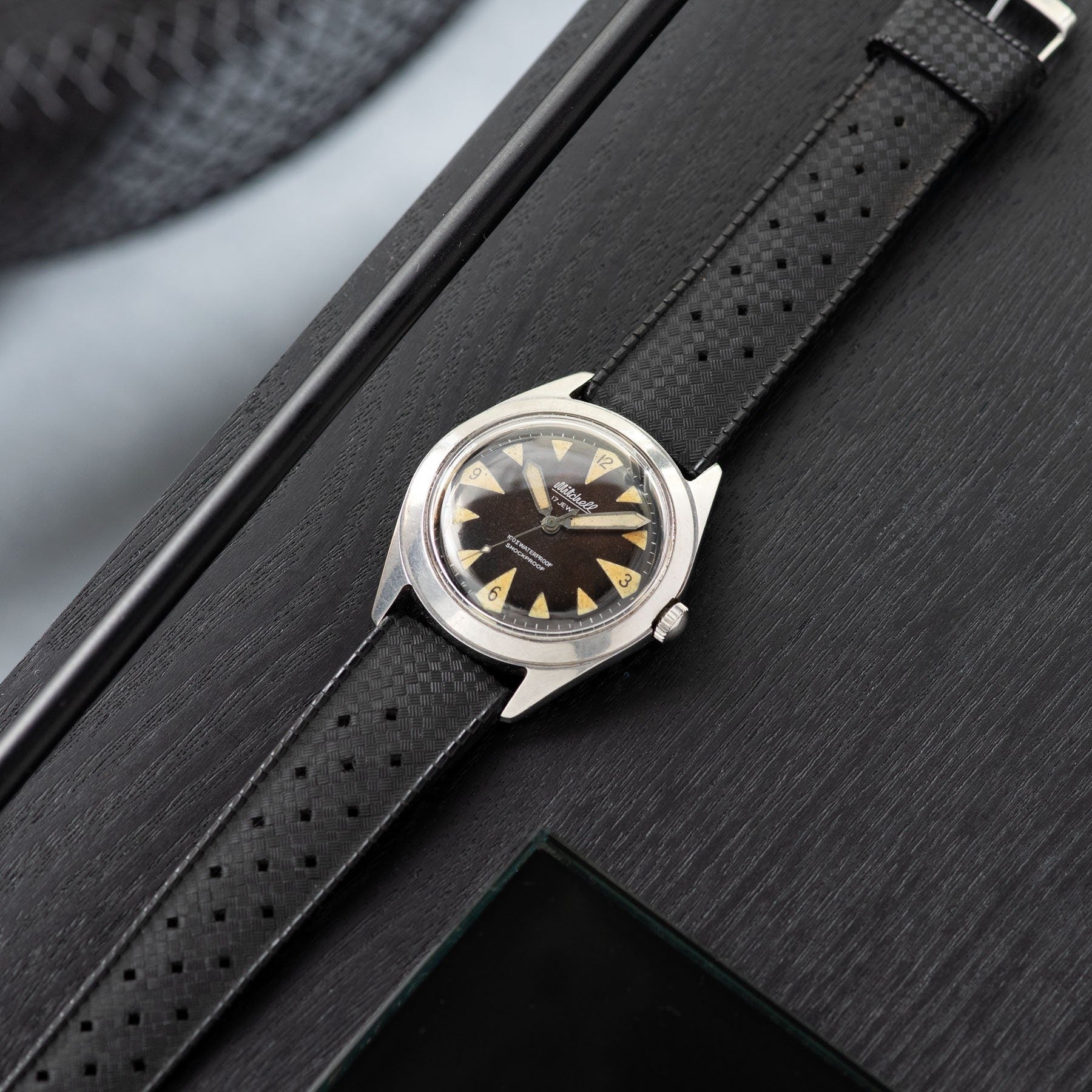 Mitchell Vintage Steel Dive Watch Tropical Dial