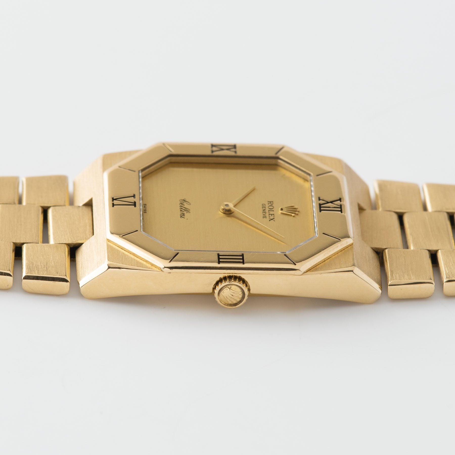 Rolex Cellini Yellow Gold Integrated Bracelet Reference 4350