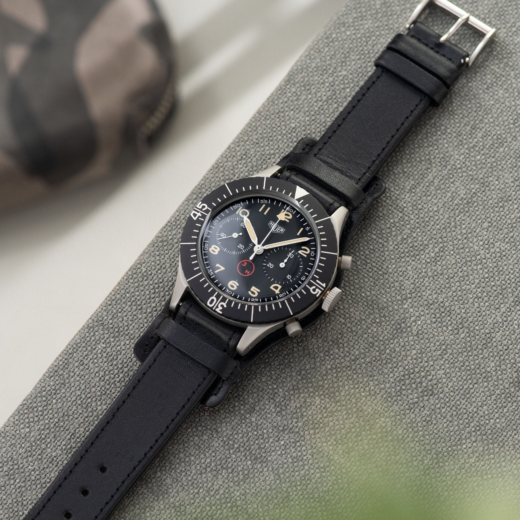 Heuer Chronograph Bundeswehr Issued Chrono 1550SG 3H