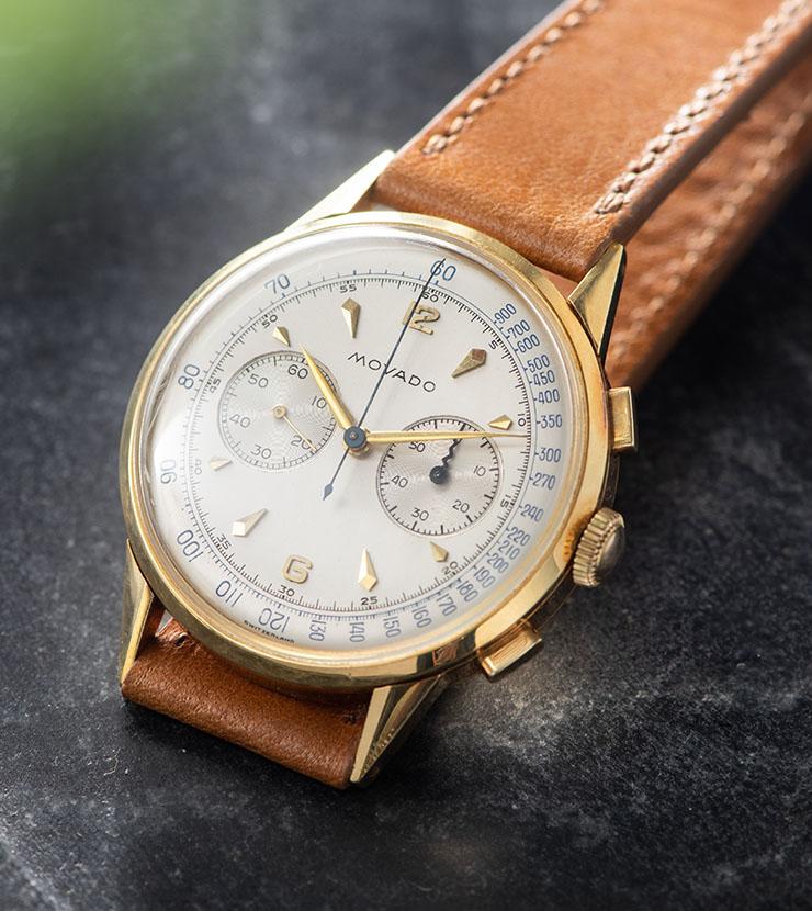 Movado M90 Yellow Gold Chronograph Watch