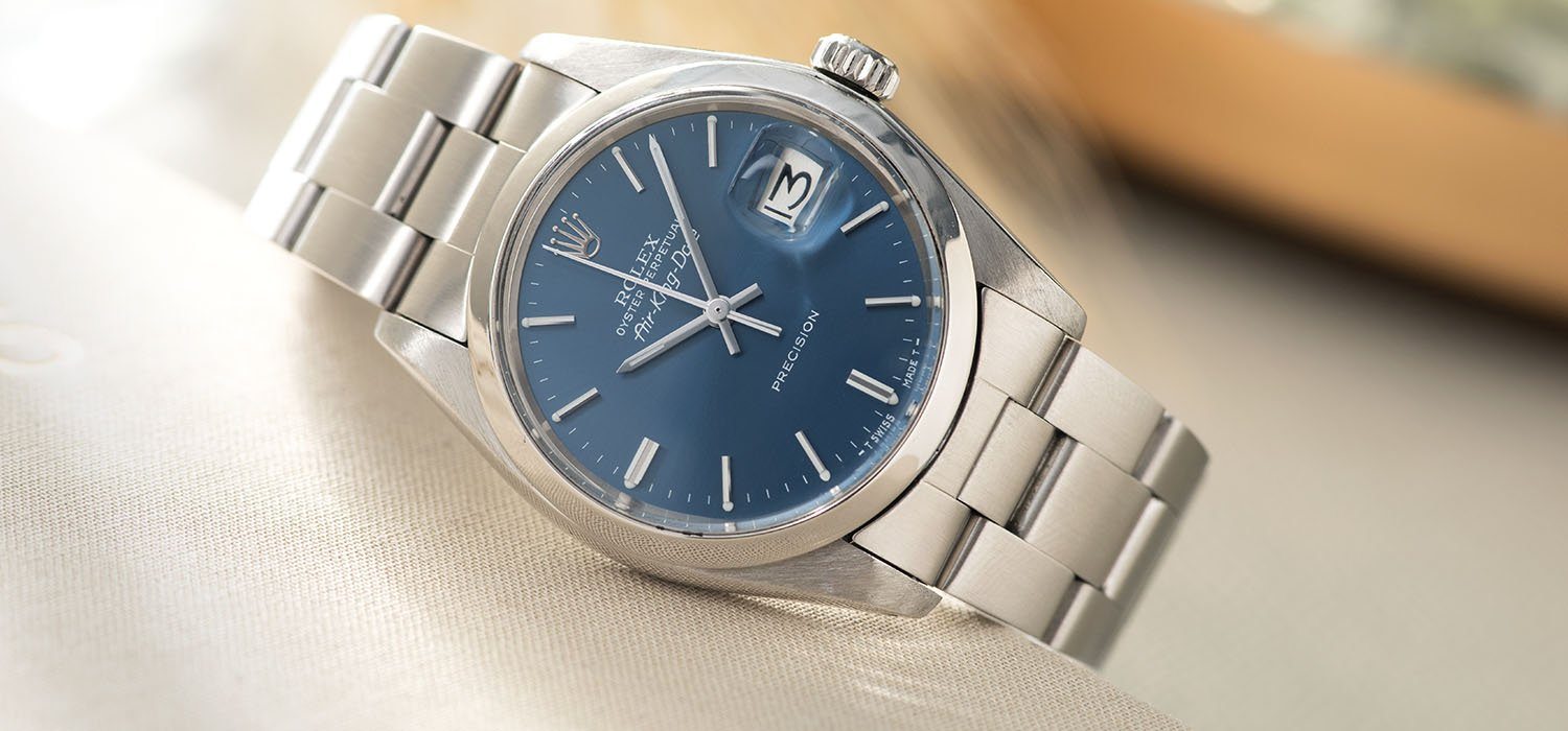 Rolex Air King Date Ref 5700 Blue Dial