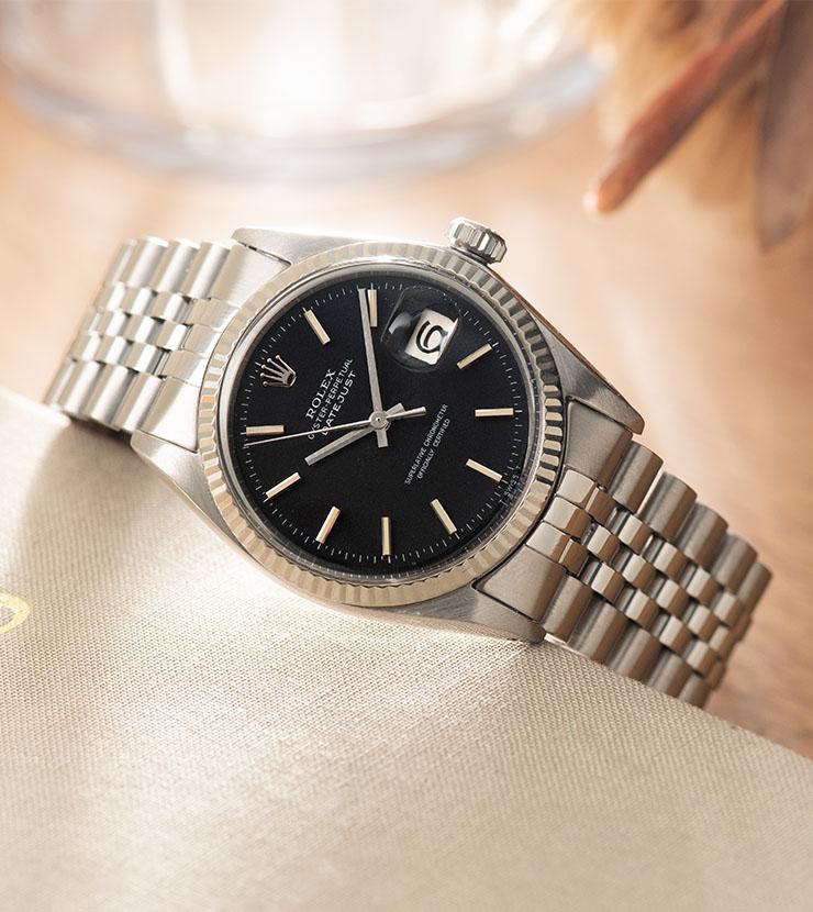 Rolex Datejust Reference Black Confetti Dial 1601