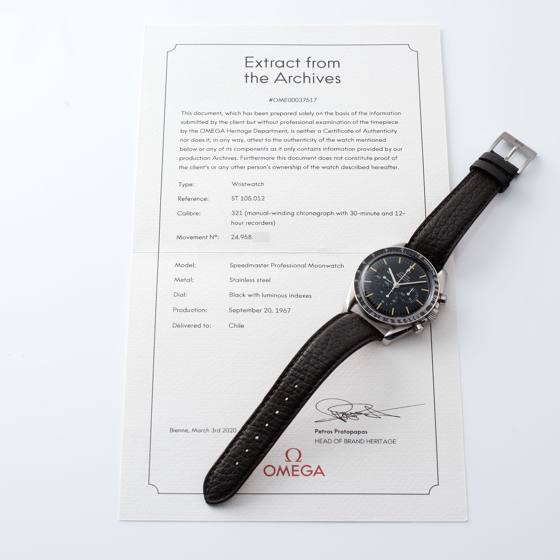Omega Speedmaster Professional 105.012-66 CB Case