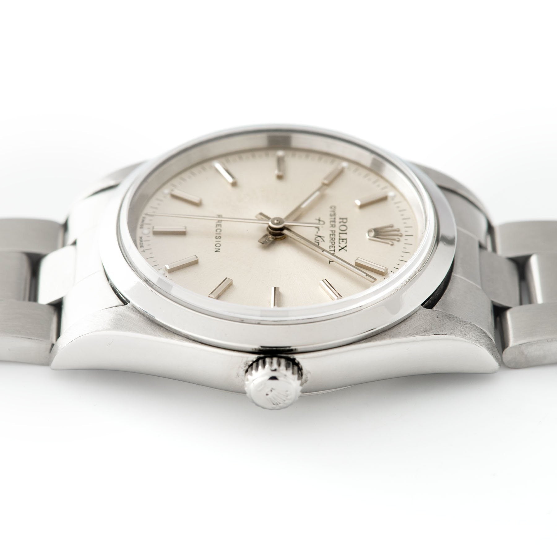 Rolex Air King Silver Soleil Dial Ref 14000