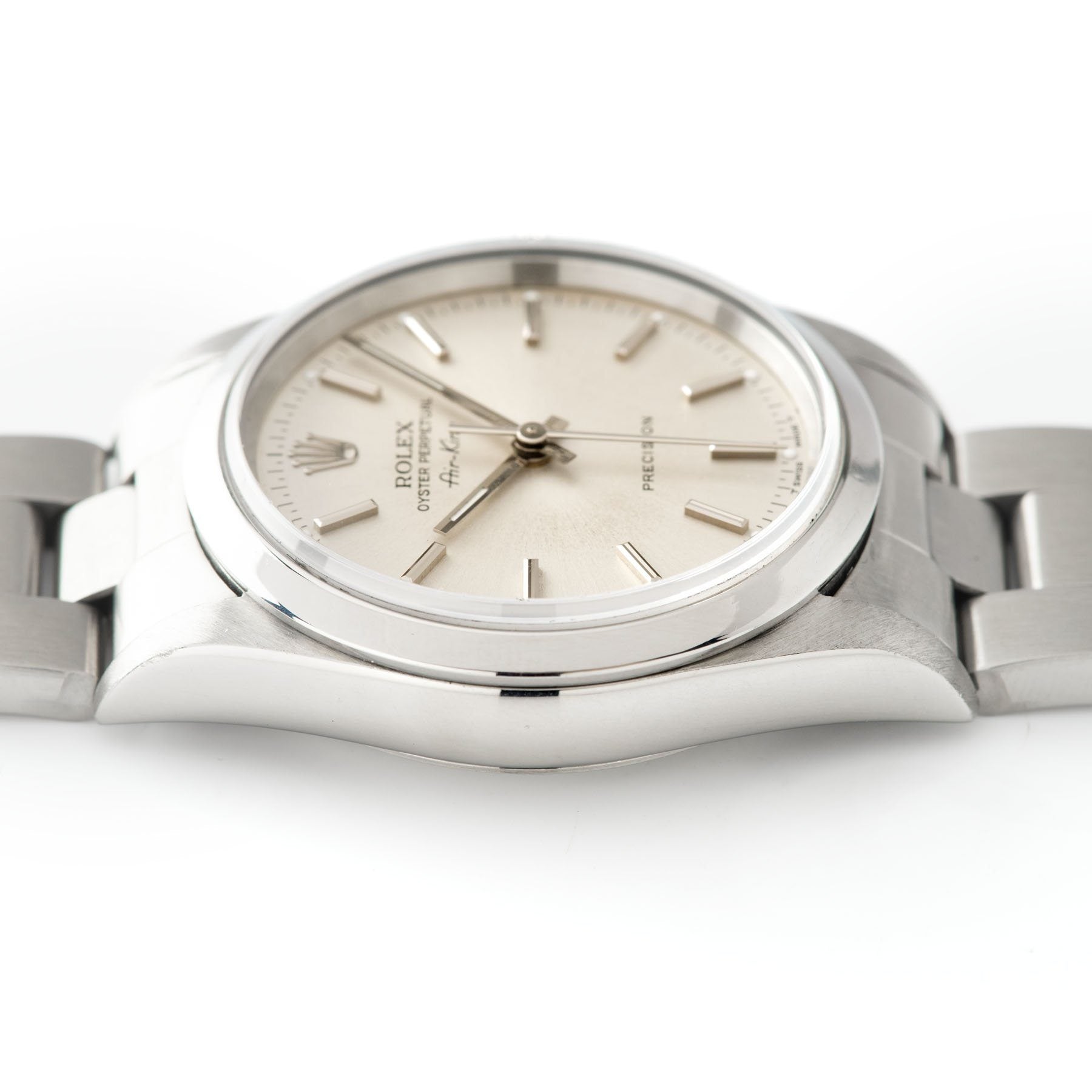 Rolex Air King Silver Soleil Dial Ref 14000