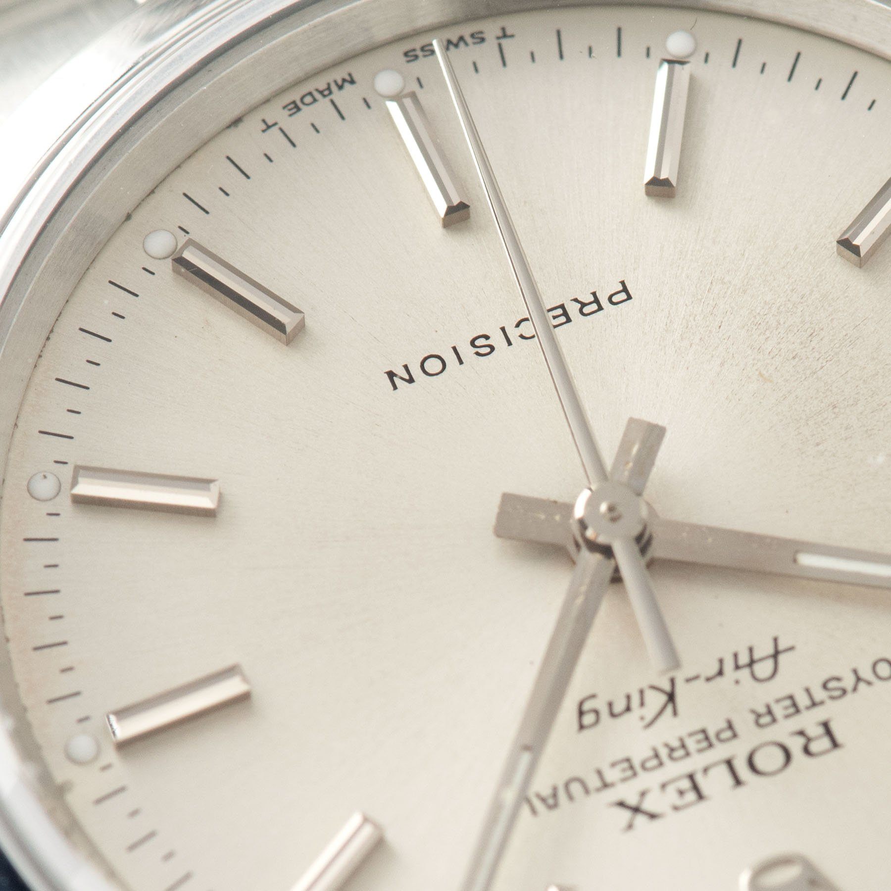 Rolex Air King Silver Soleil Dial Ref 14000