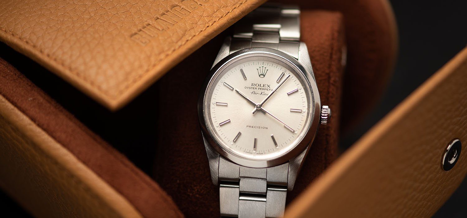Rolex Air King Silver Soleil Dial Ref 14000
