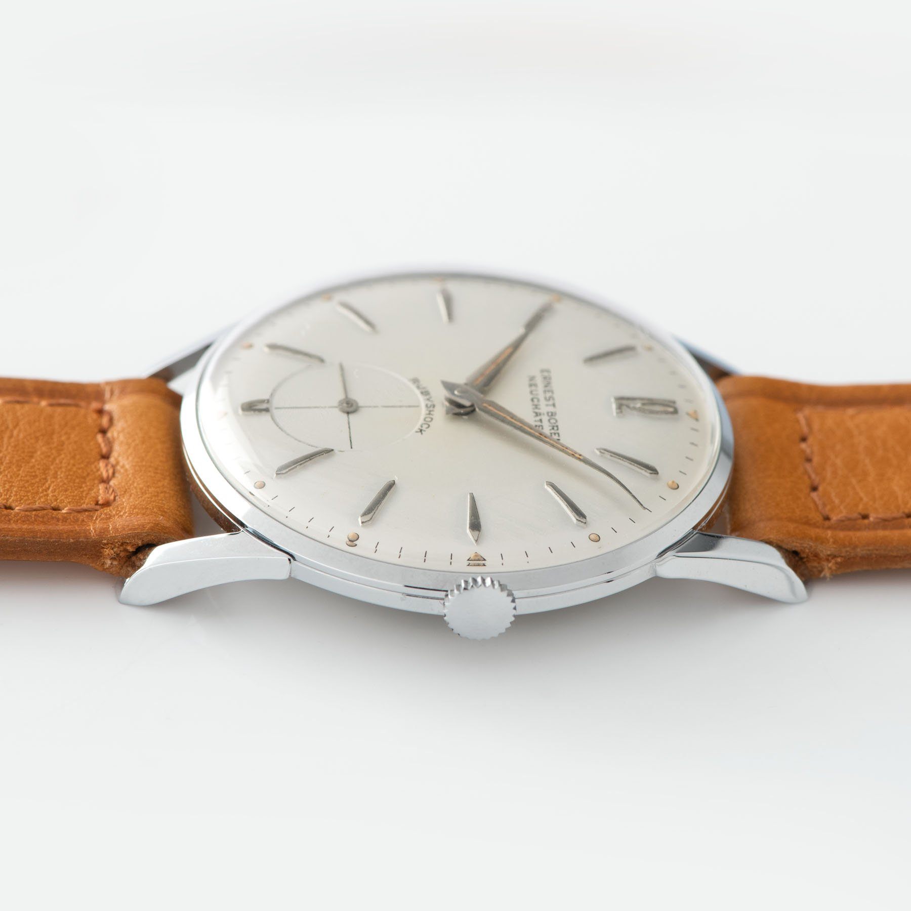 New Old Stock Ernest Borel Steel Dress Watch 1940s