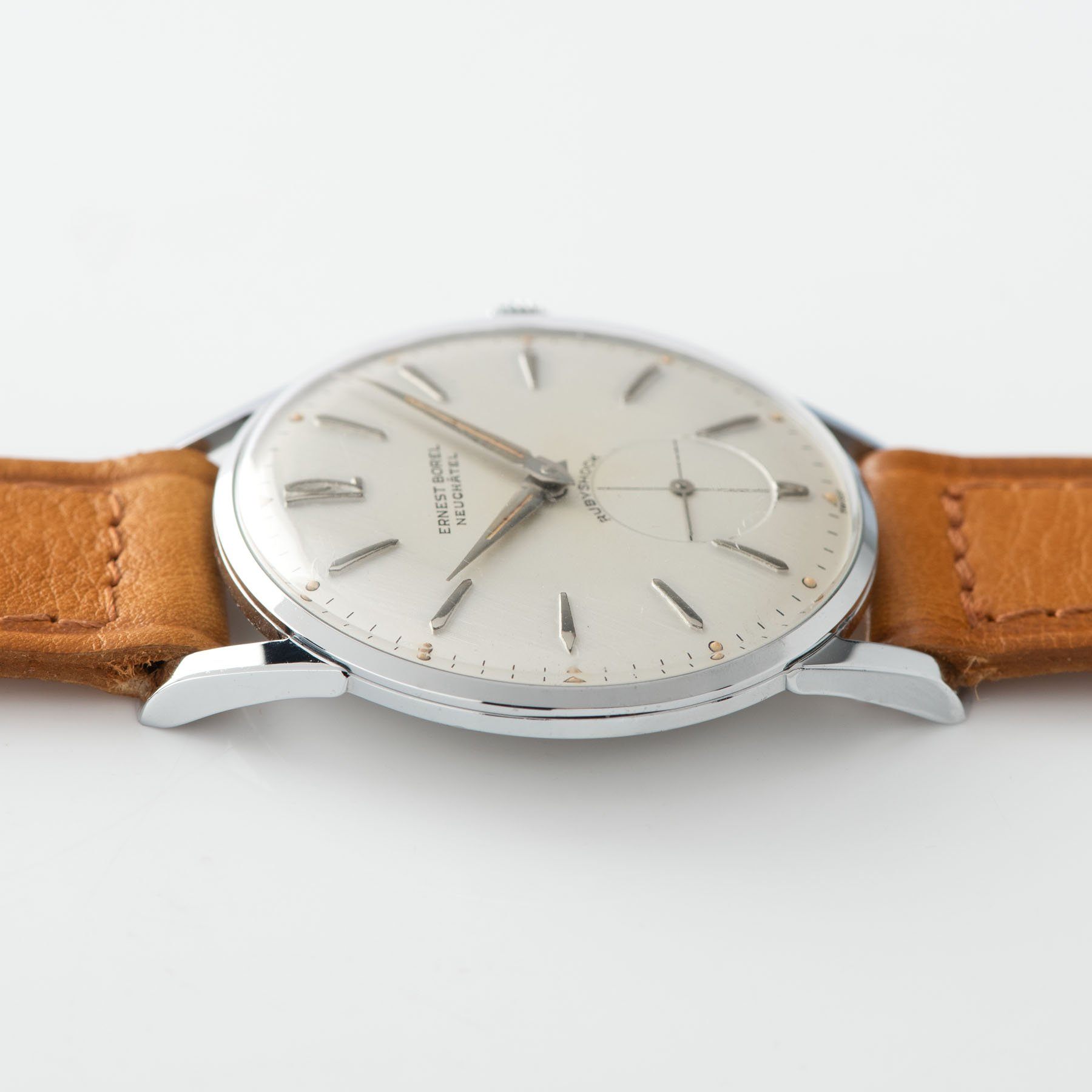 New Old Stock Ernest Borel Steel Dress Watch 1940s