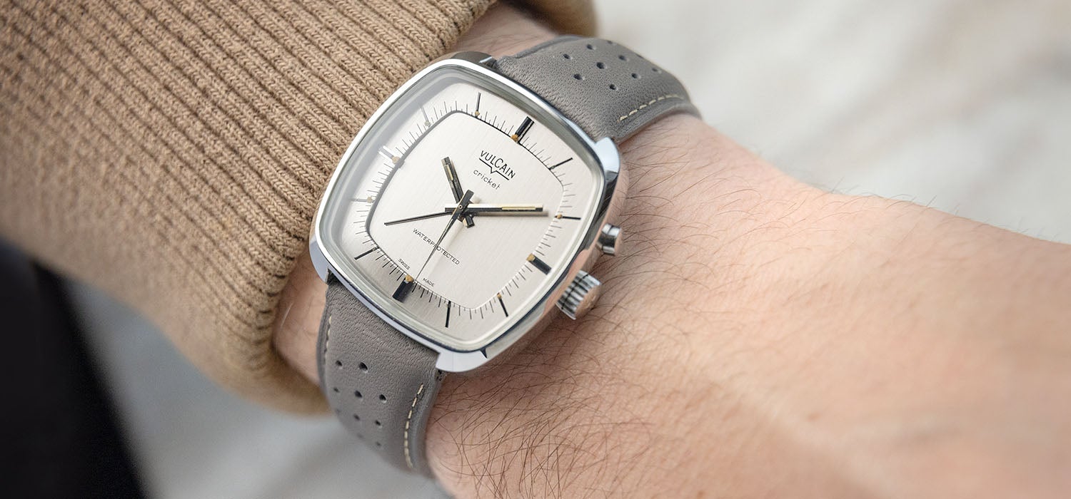 Vulcain Cricket Steel Alarm Watch 1970s