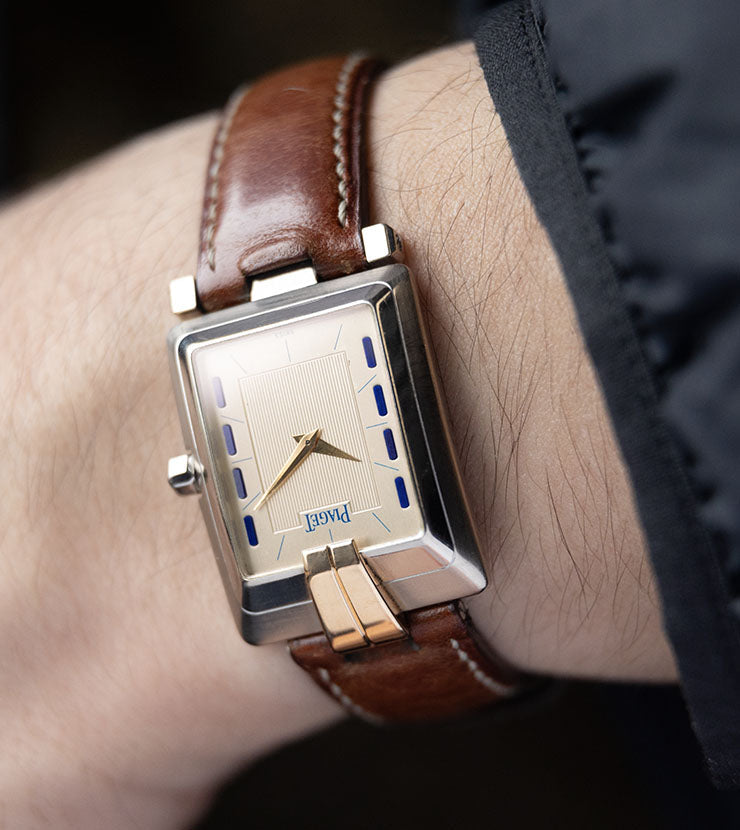 Piaget Lipizzan Polo Dress Watch White Gold Ref 91100