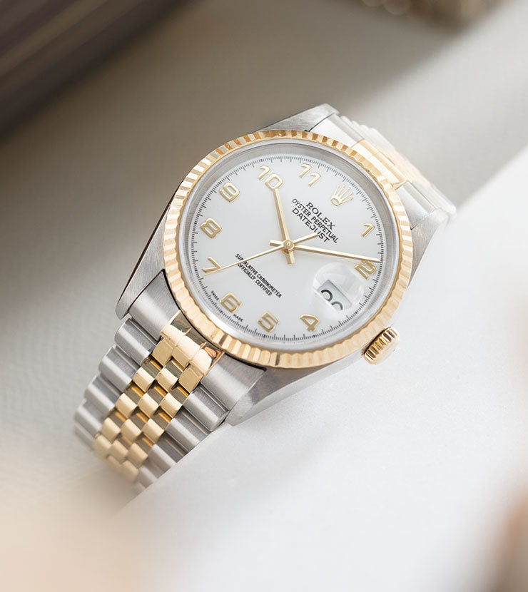 Rolex Datejust 16233 Porcelain Dial Box and Papers