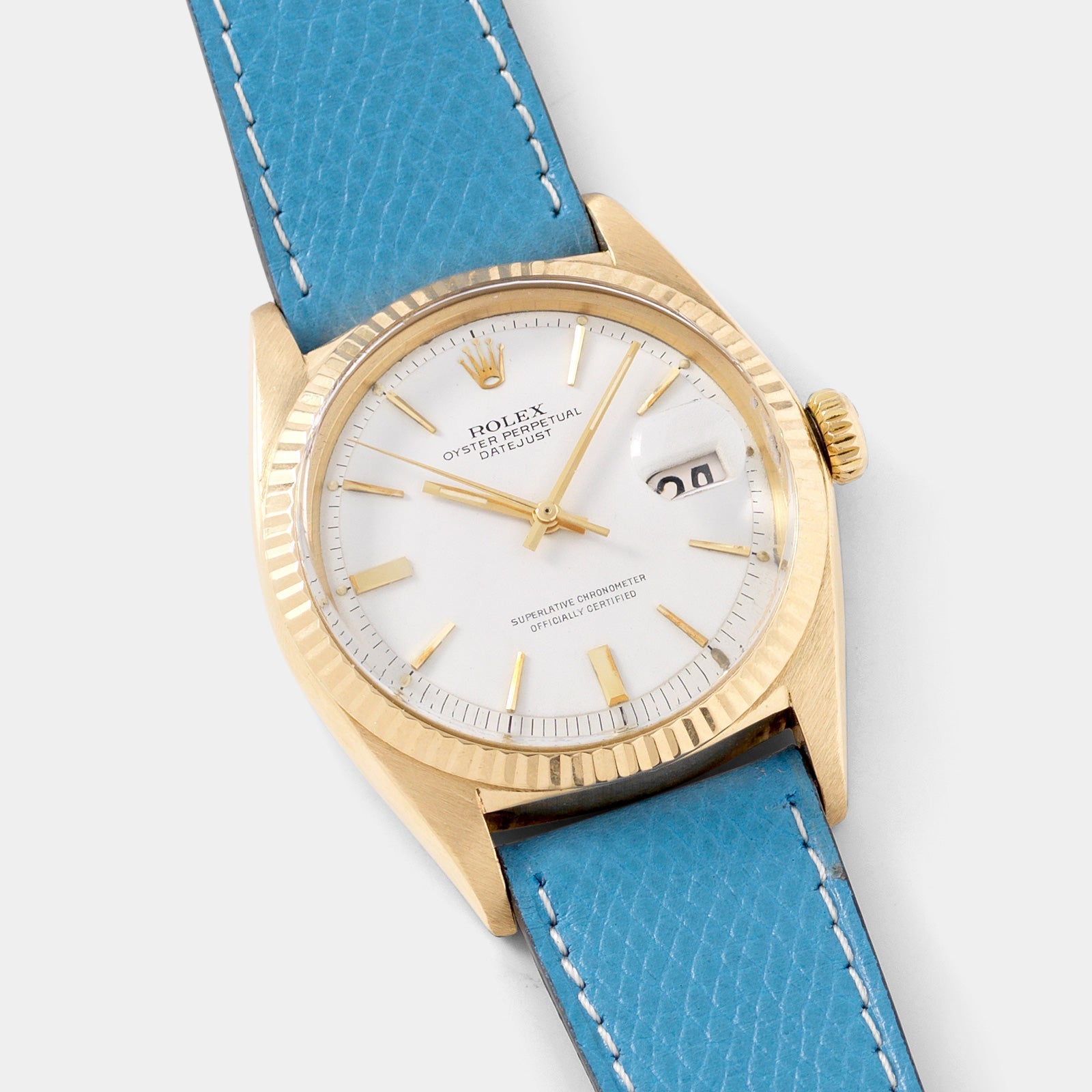 Rolex Datejust 1601 Yellow Gold White Dial