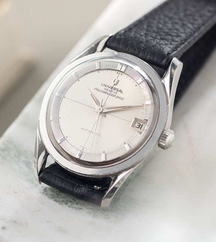 Universal Geneve Polerouter 204612-1 Cream Crosshair Dial