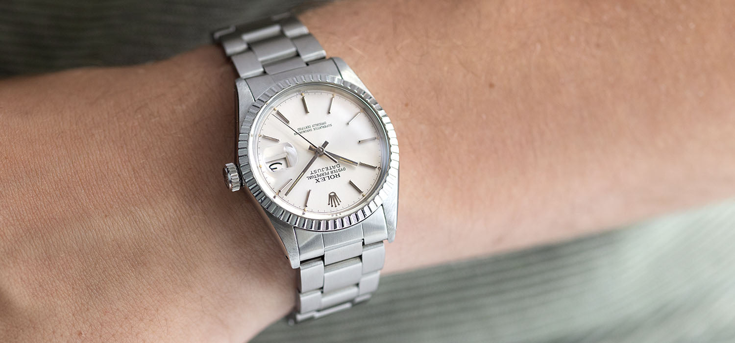 Rolex Datejust 16030 Rare Silver Chapter Ring Dial