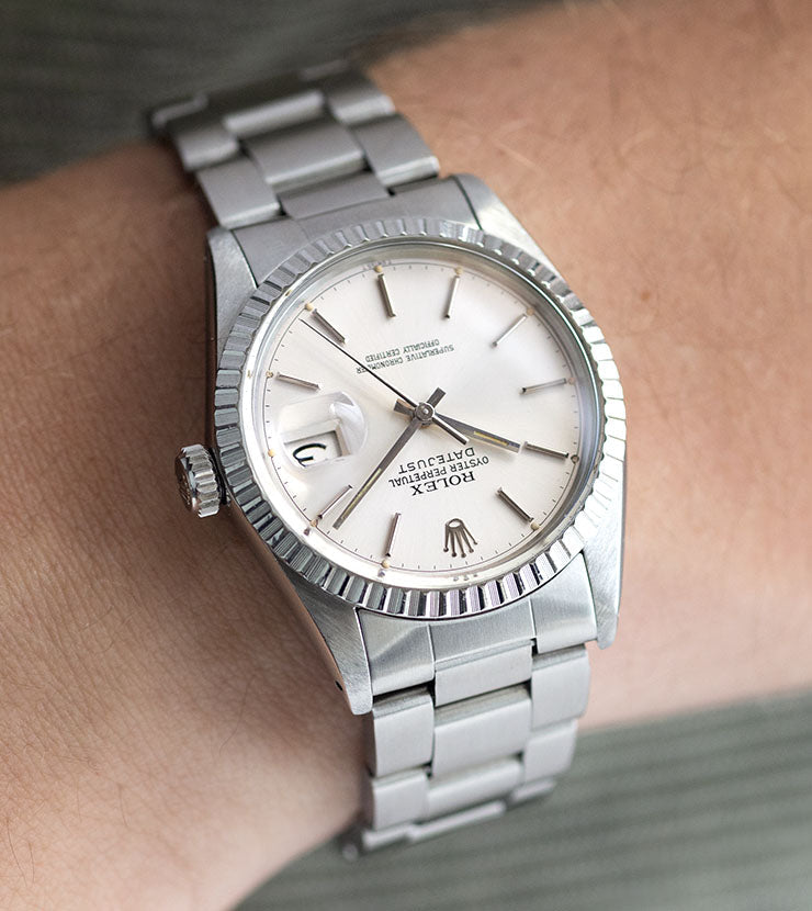 Rolex Datejust 16030 Rare Silver Chapter Ring Dial