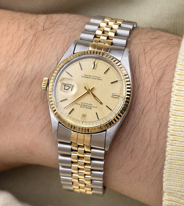 Rolex Datejust 1601 Steel and Gold Linen Dial