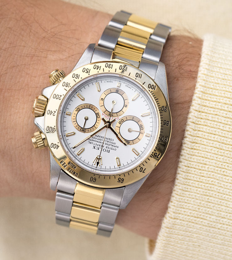 Rolex Cosmograph Daytona 16523 Steel and Gold White Dial