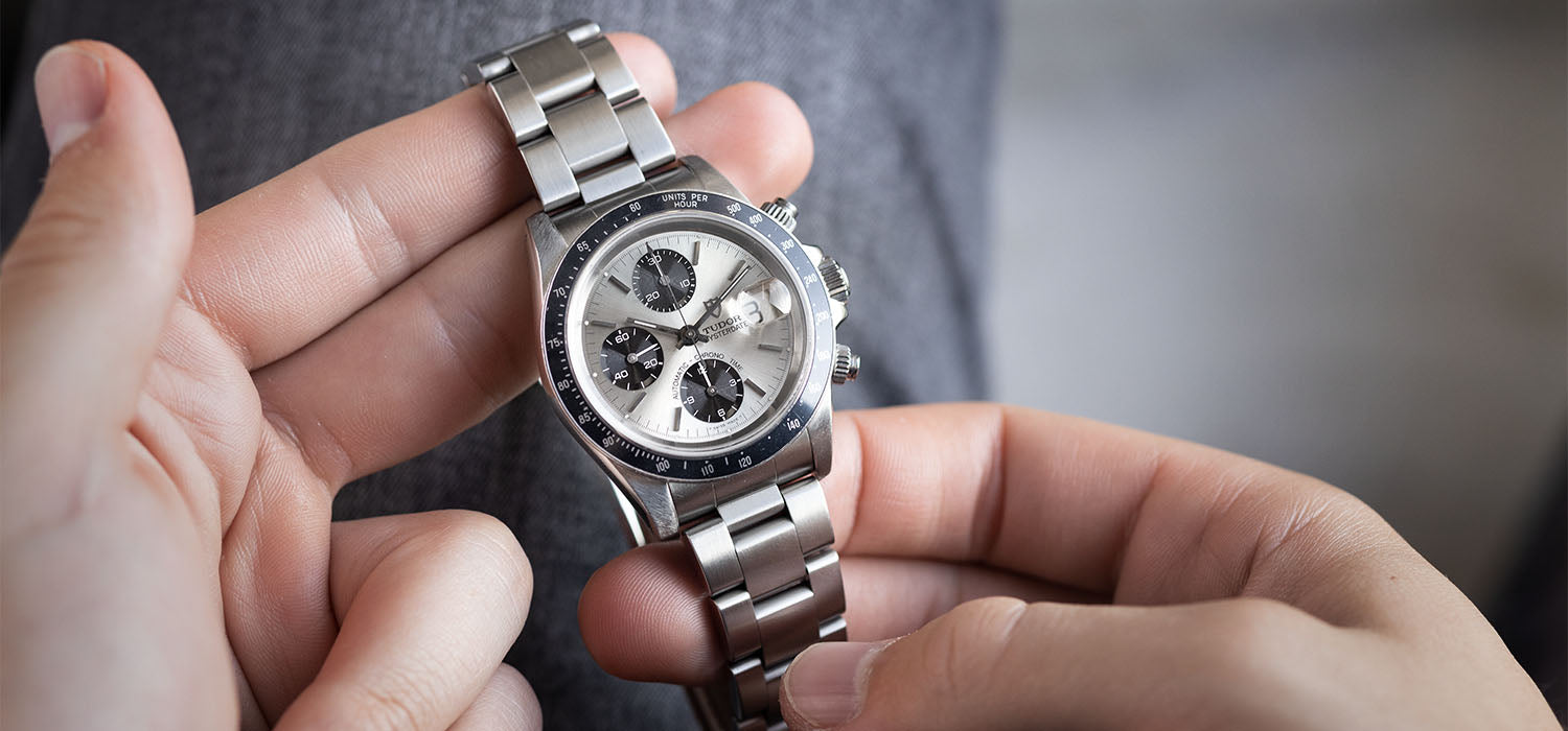 Tudor Prince Date Chronograph 79260 Small Block Silver Dial