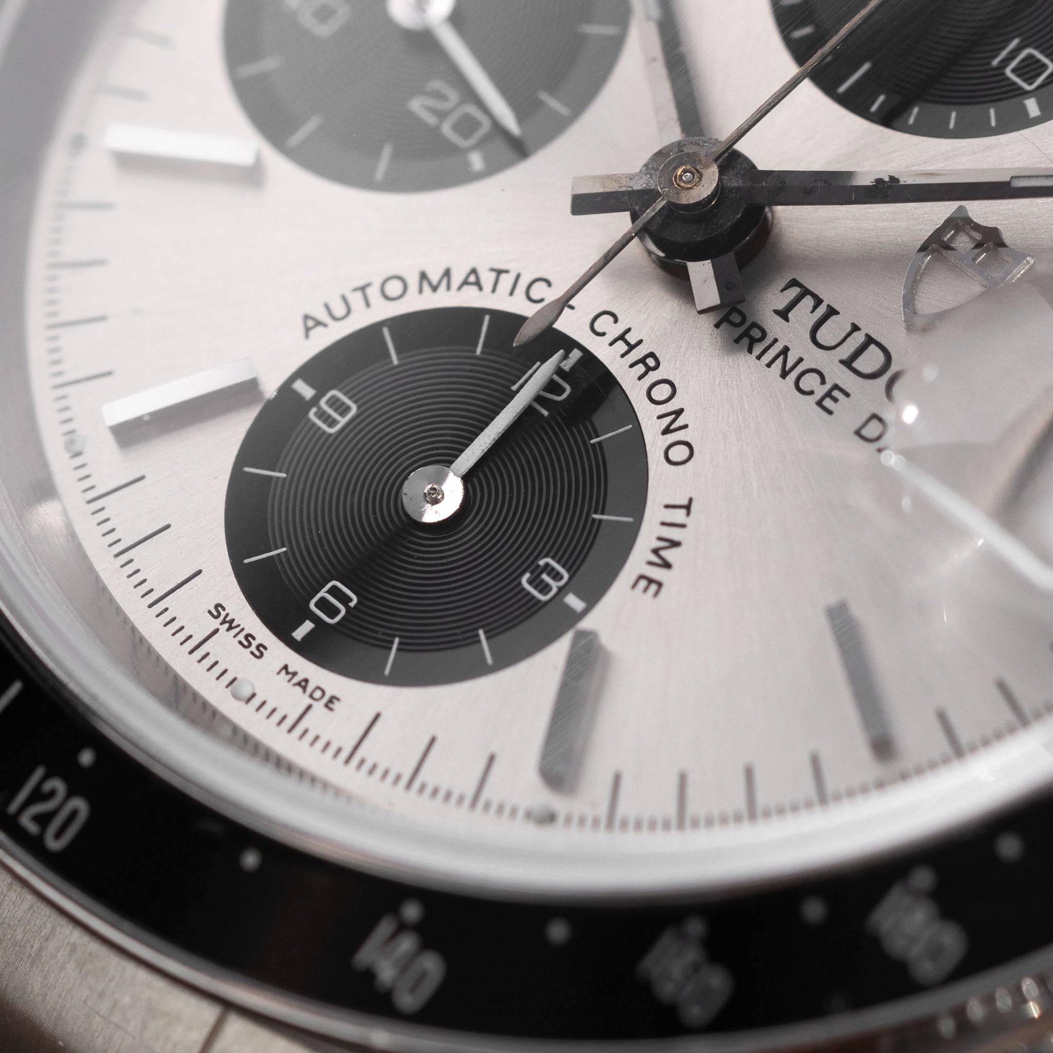 Tudor Prince Date Chronograph Silver Dial ref 79260