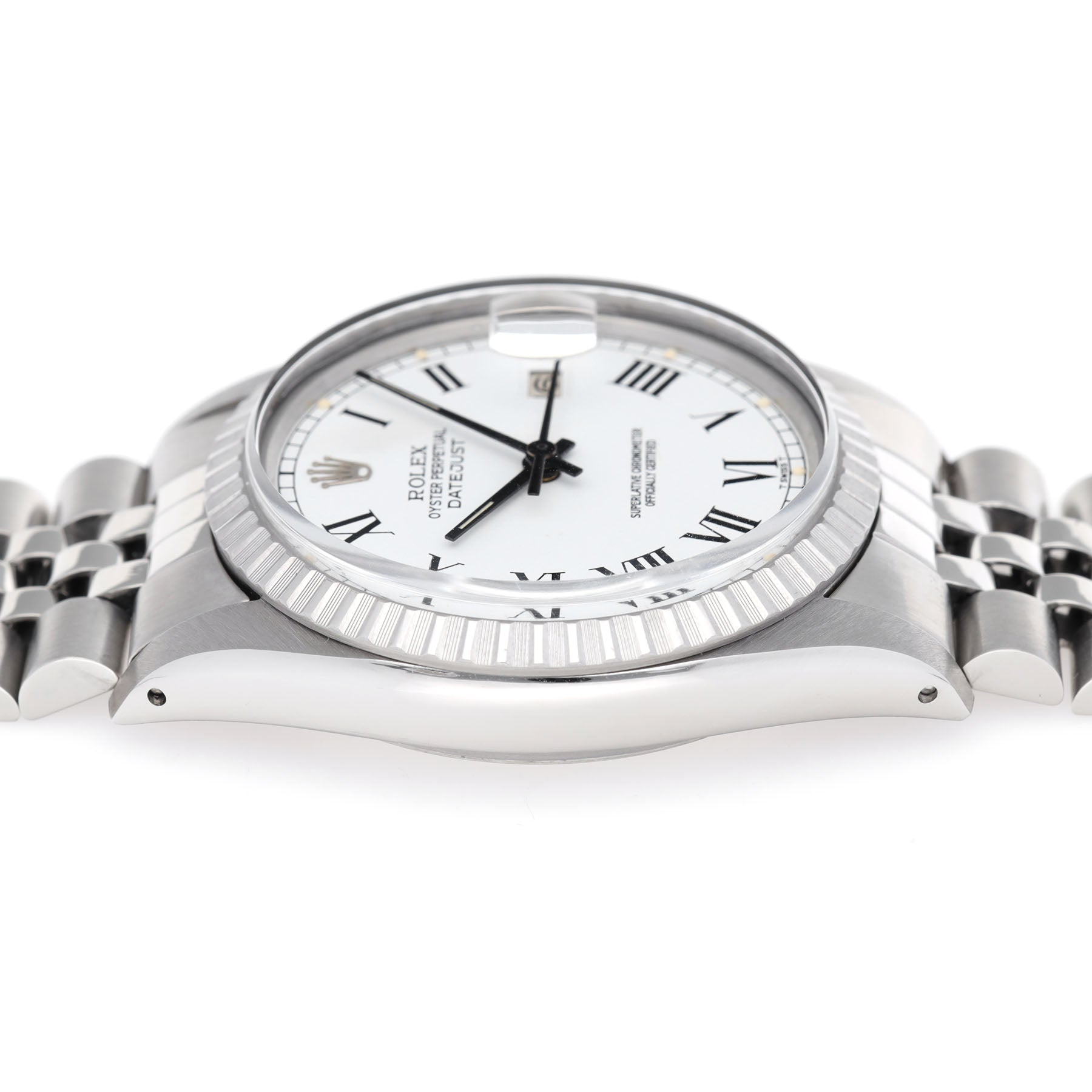Rolex Datejust 16030 White Buckley Dial with Guarantee Papers