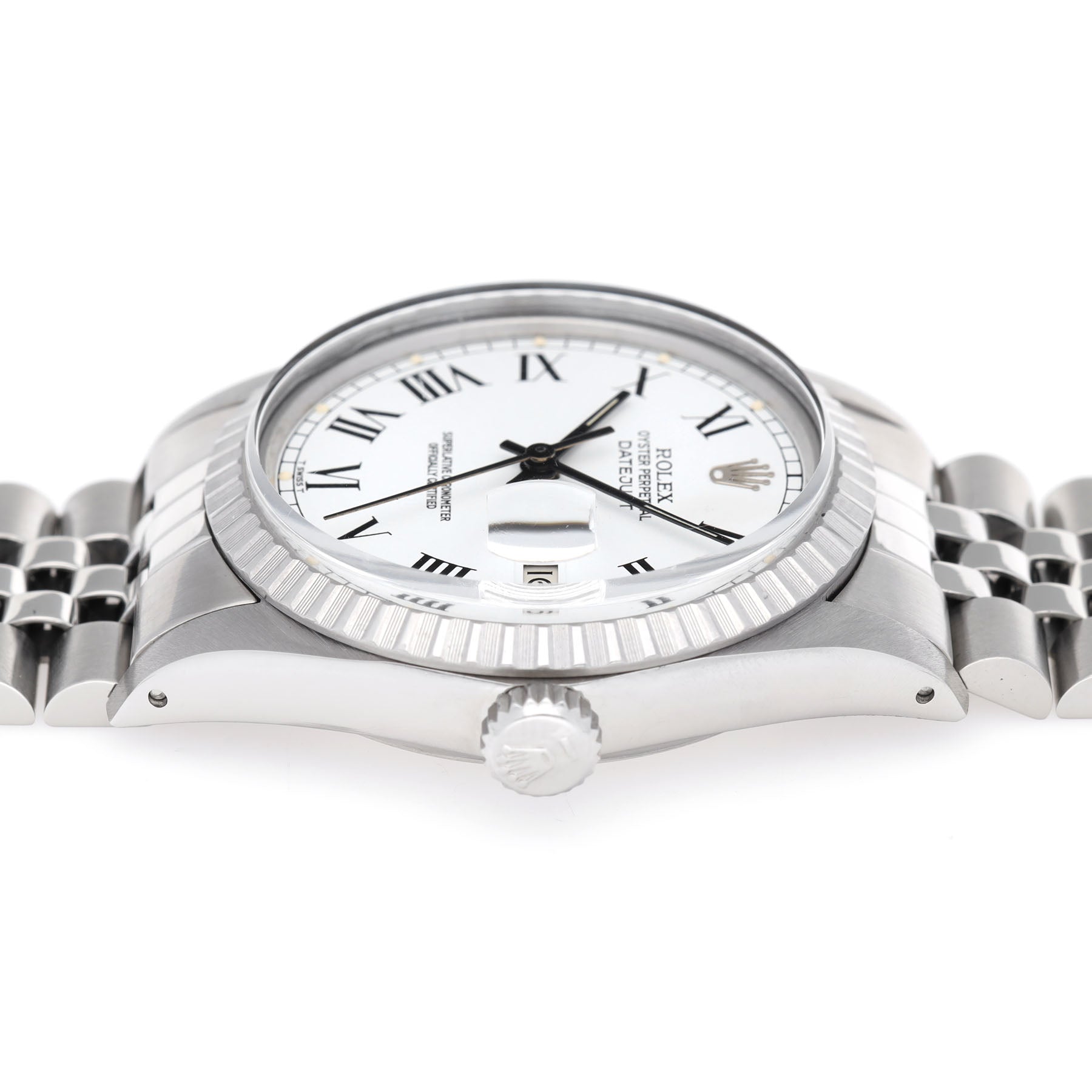 Rolex Datejust 16030 White Buckley Dial with Guarantee Papers