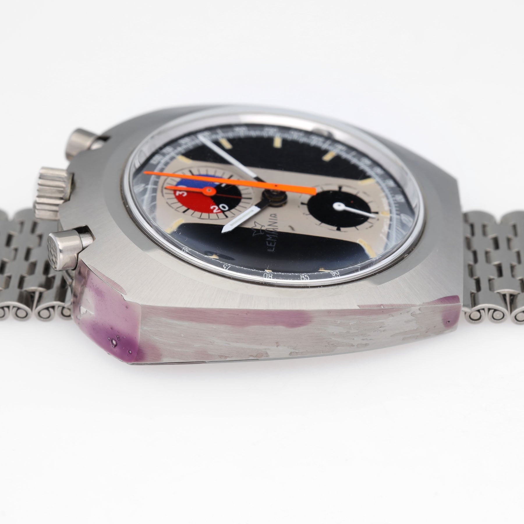 Lemania Bullhead Chrono ref 9601 - NOS