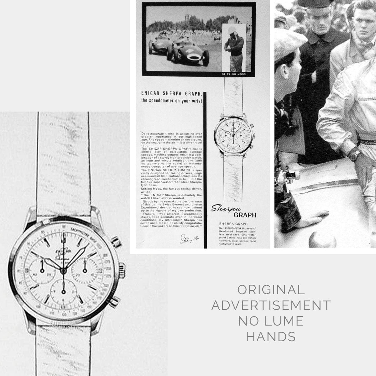 Enicar Sherpa Graph Mk1 Sterling Moss Chronograph