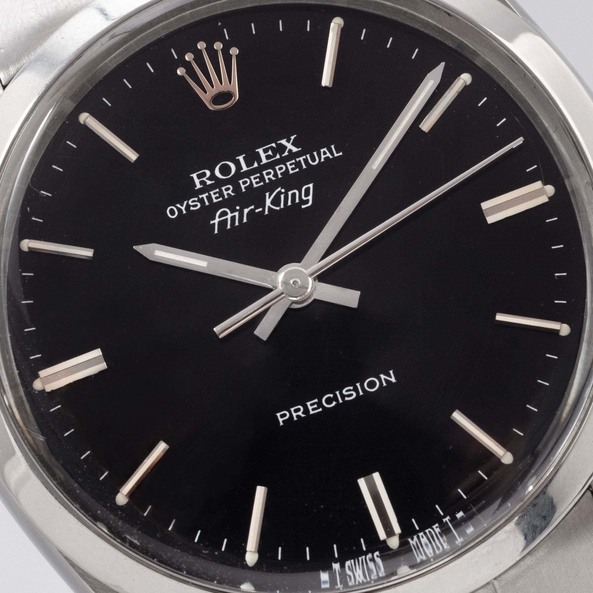 Rolex Air King Black Glossy Dial Ref 5500