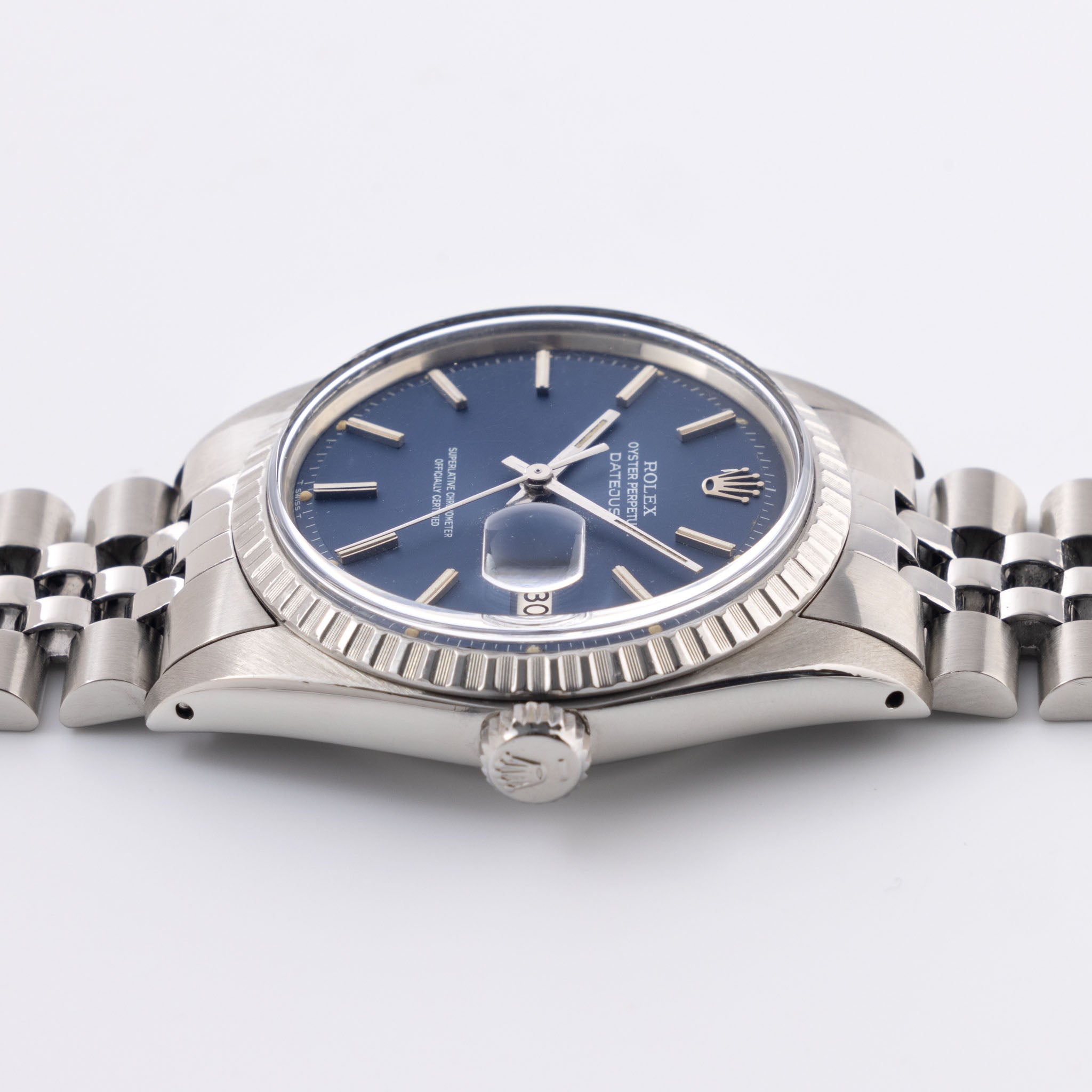 Rolex Datejust 1603 rare matte blue dial