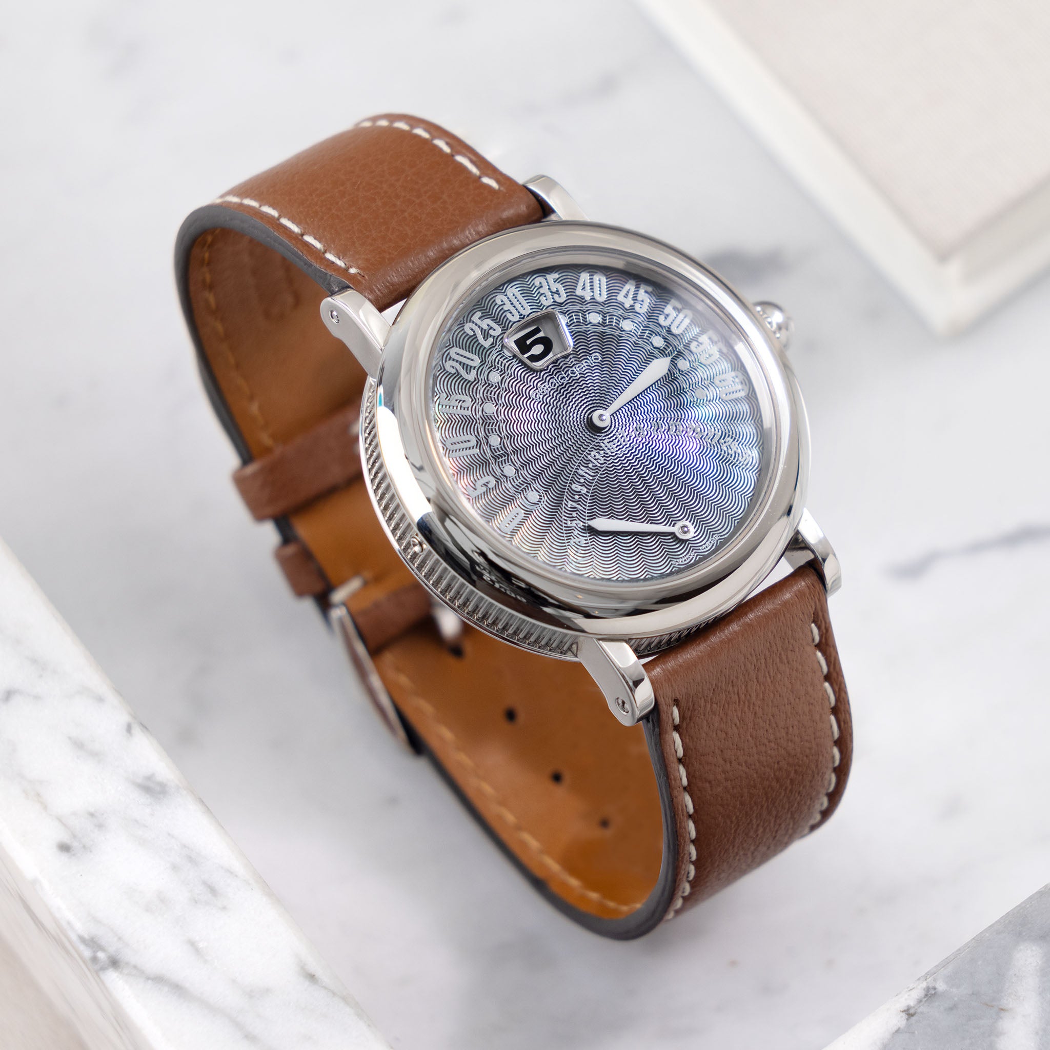 Pecan Brown Leren Horlogeband