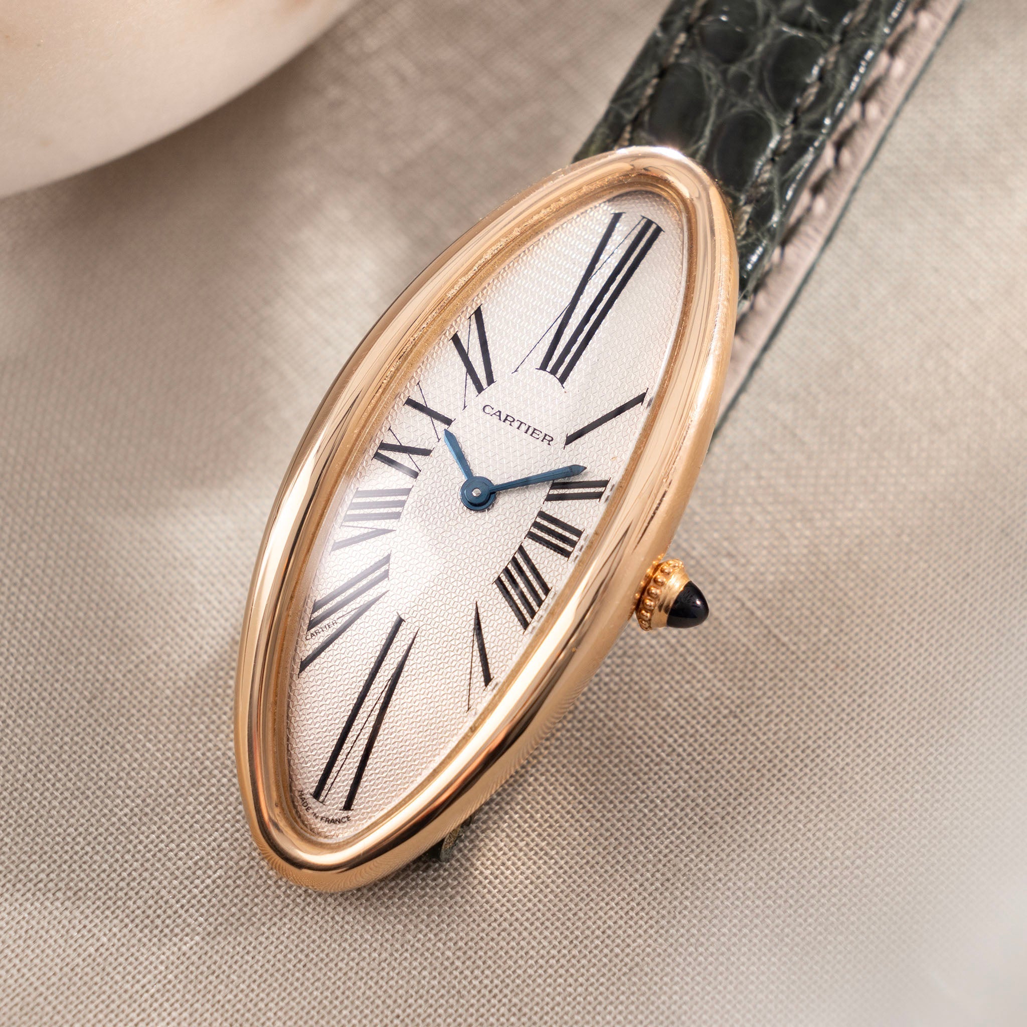 Cartier Baignoire Allongee in 18kt Pink Gold Box and Papers Ref 2606