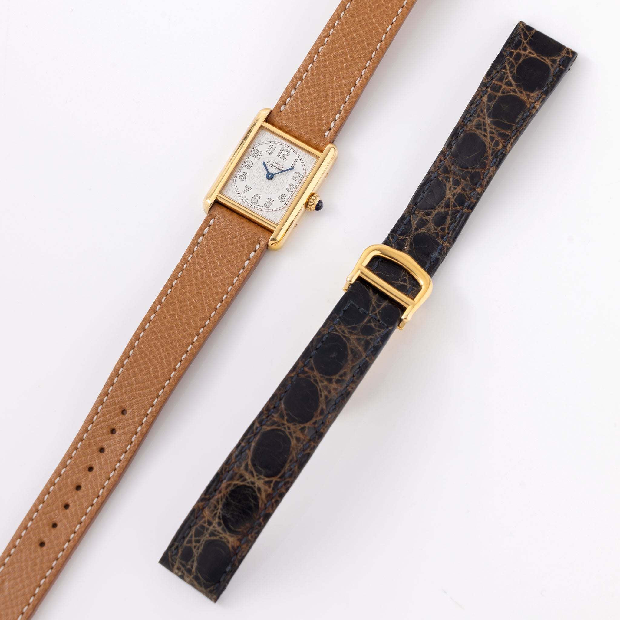 Cartier Tank must de Cartier white Arabic dial ref 2415