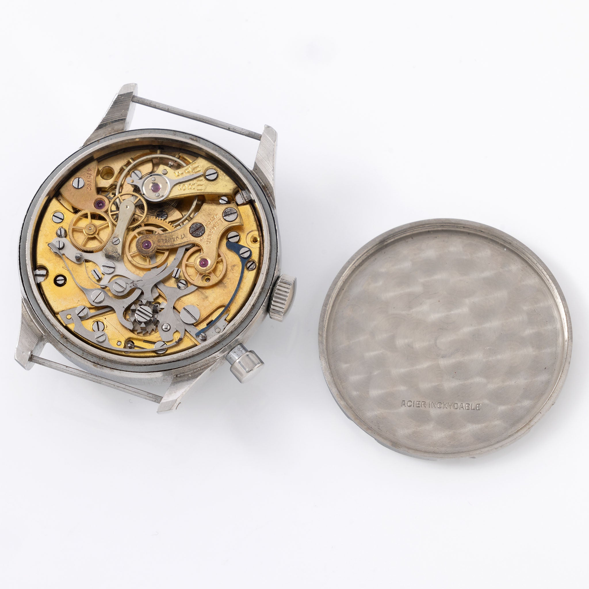 Lemania Military Mono Pusher Chronograph Black Dial Second Series for British Armed Forces