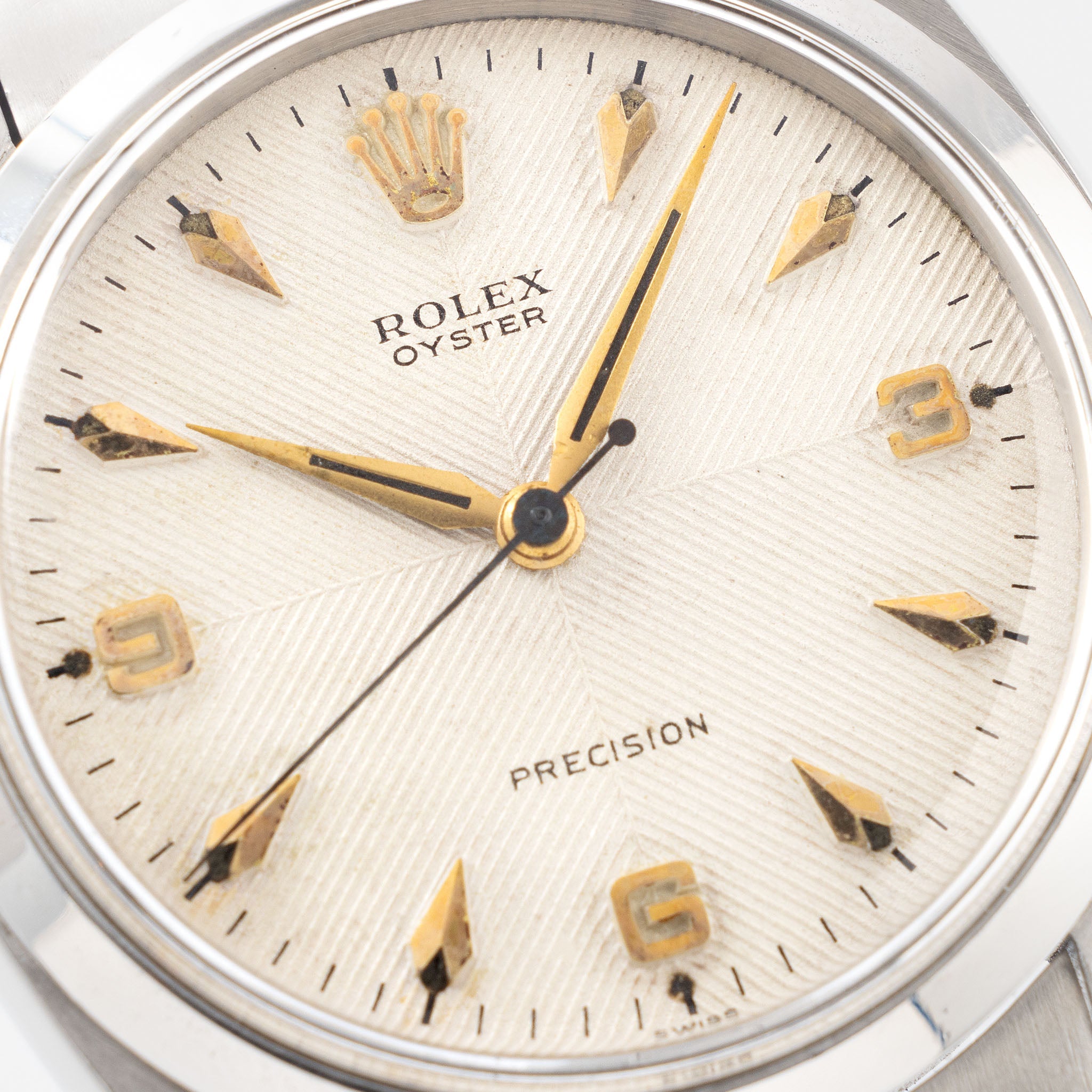 Rolex Oyster Precision Silver Chevron Dial Ref. 6422