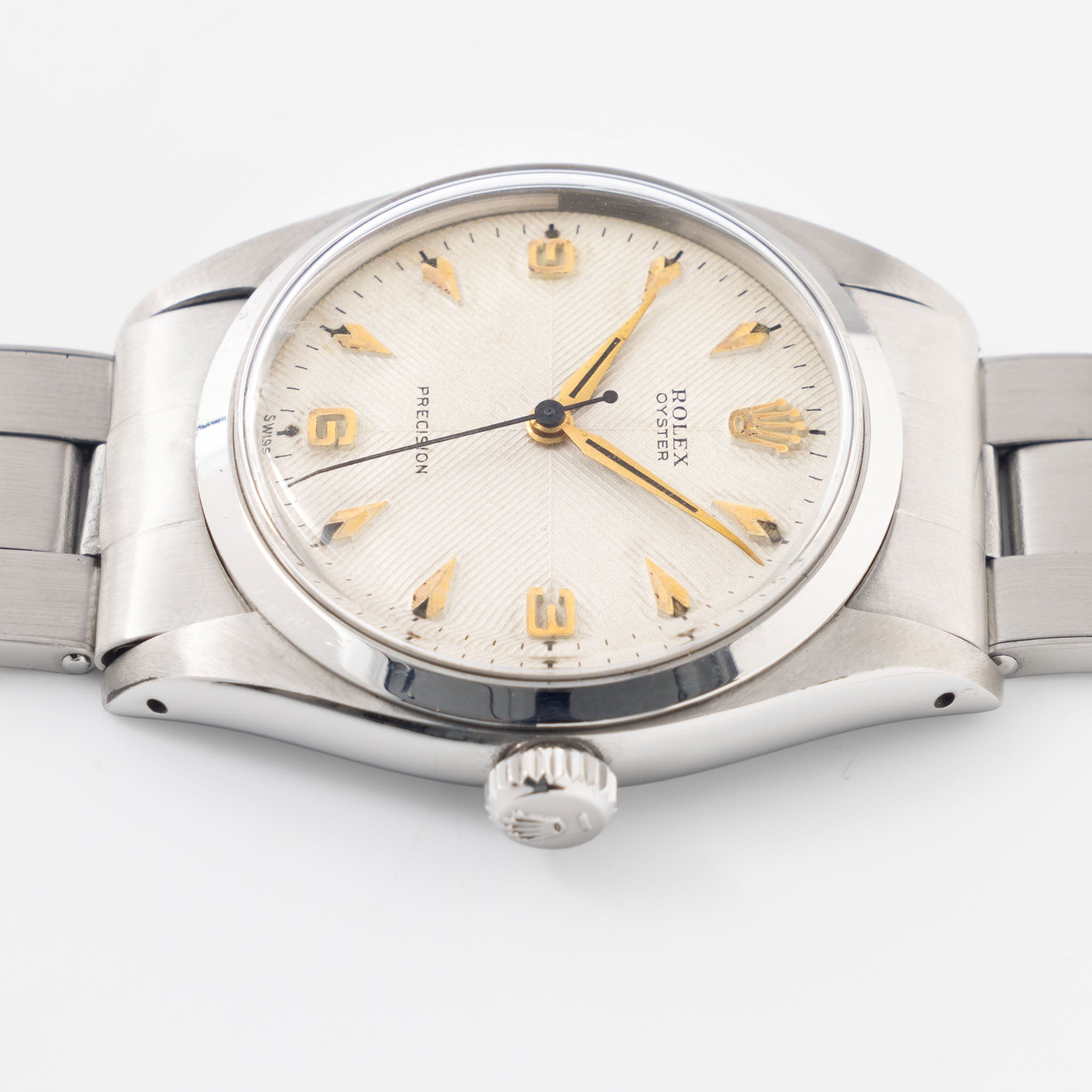Rolex Oyster Precision Silver Chevron Dial Ref. 6422