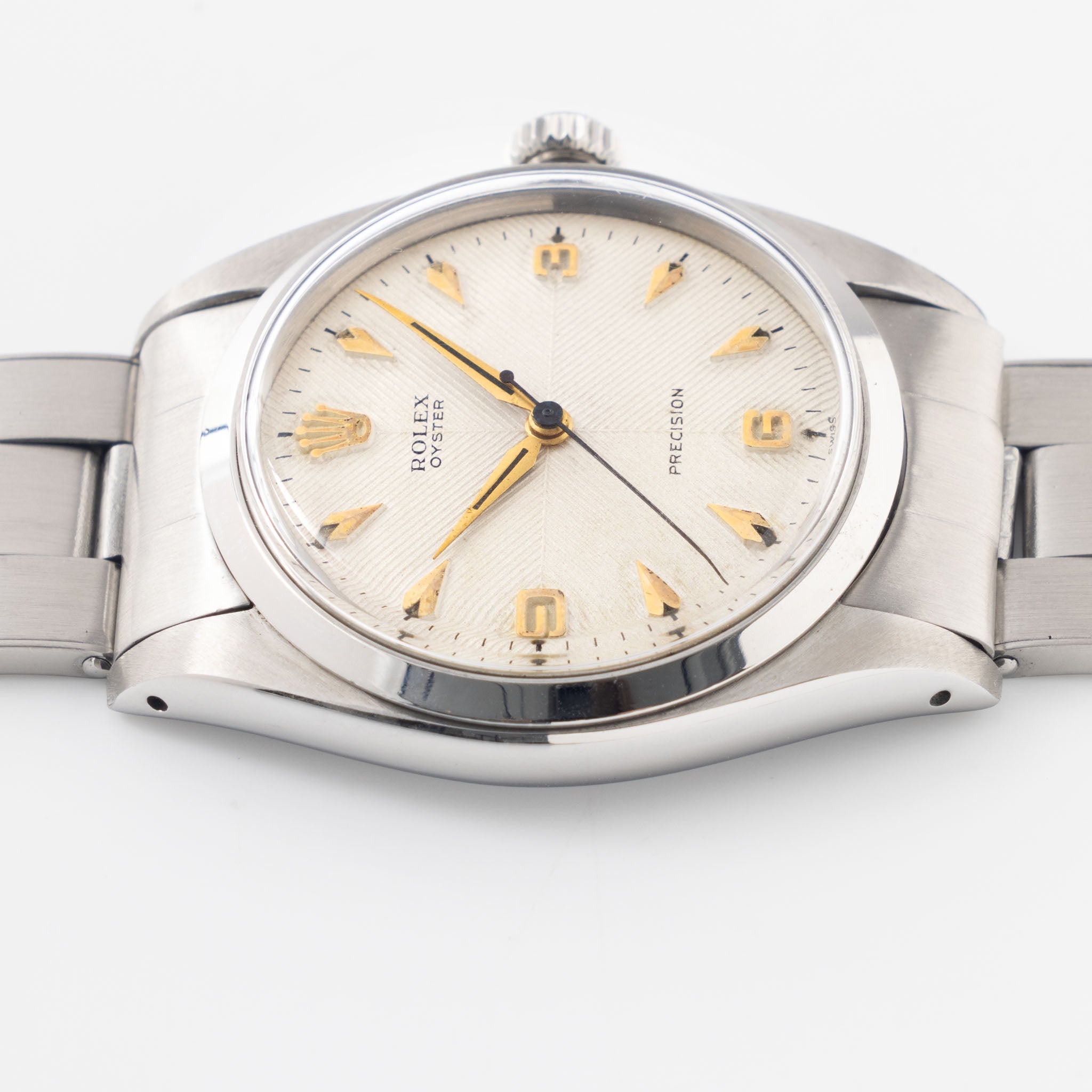 Rolex Oyster Precision Silver Chevron Dial Ref. 6422