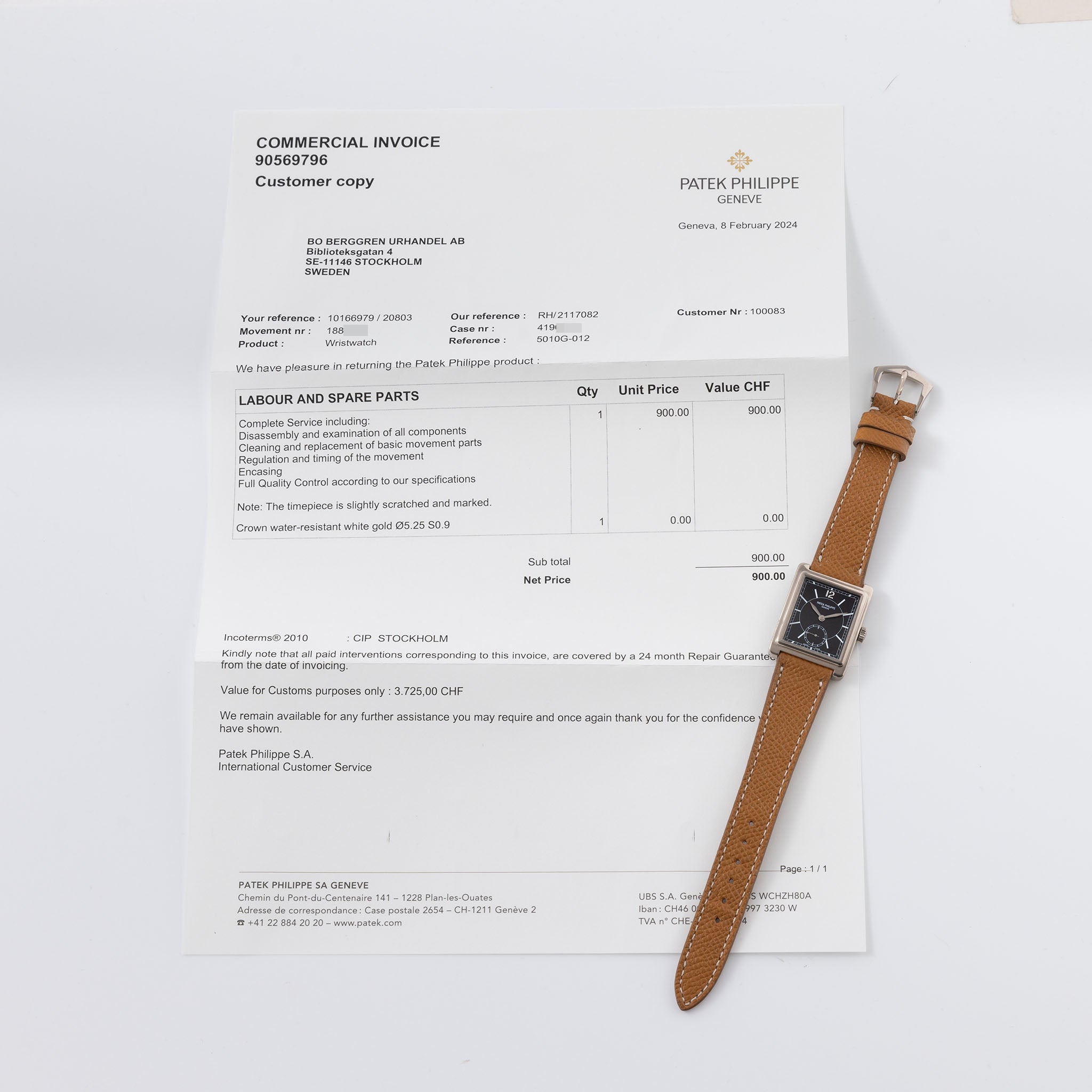 Patek Philippe Gondolo 5010G black dial with original box and certificate of origine