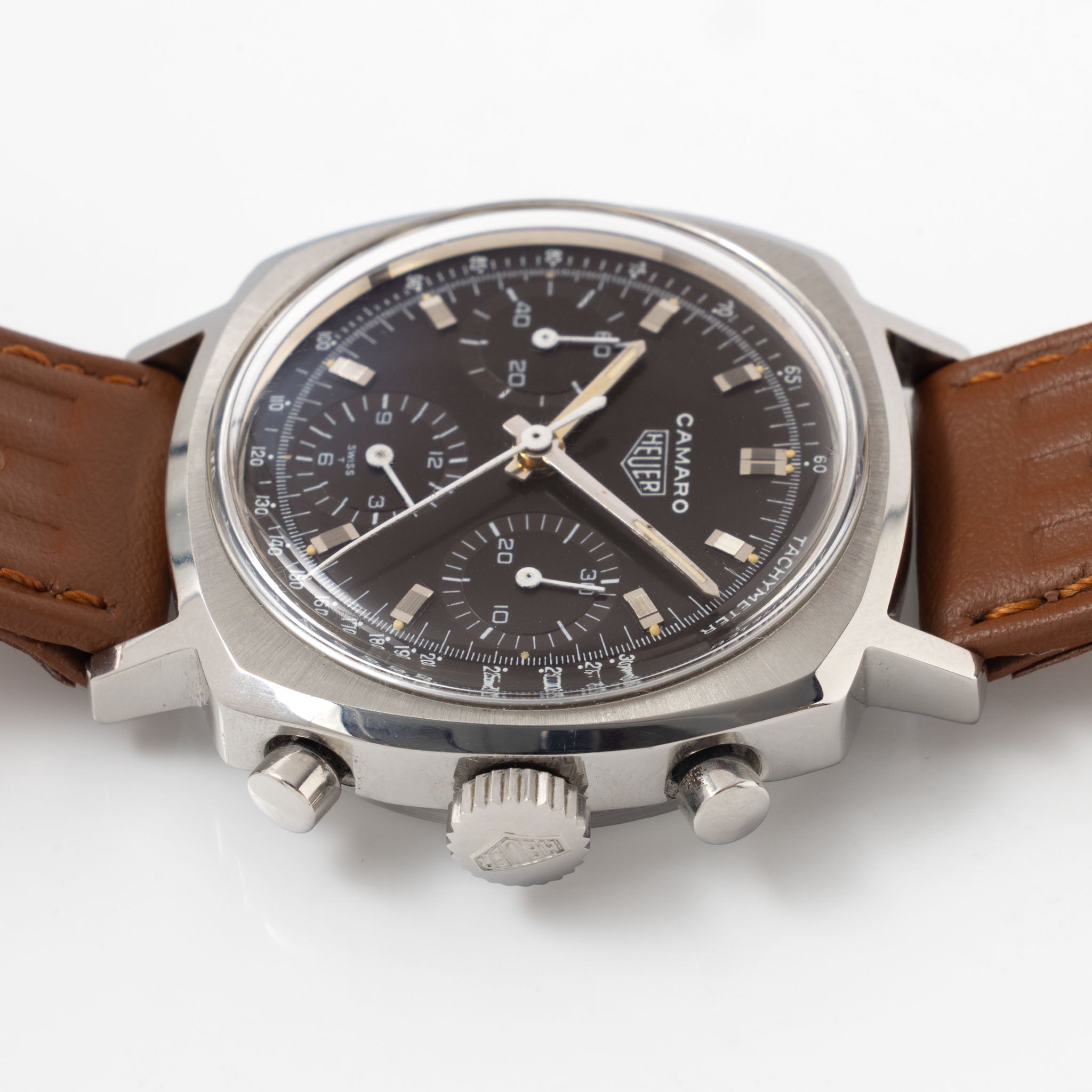 Heuer Camaro “Tachymeter” brown dial ref 7220