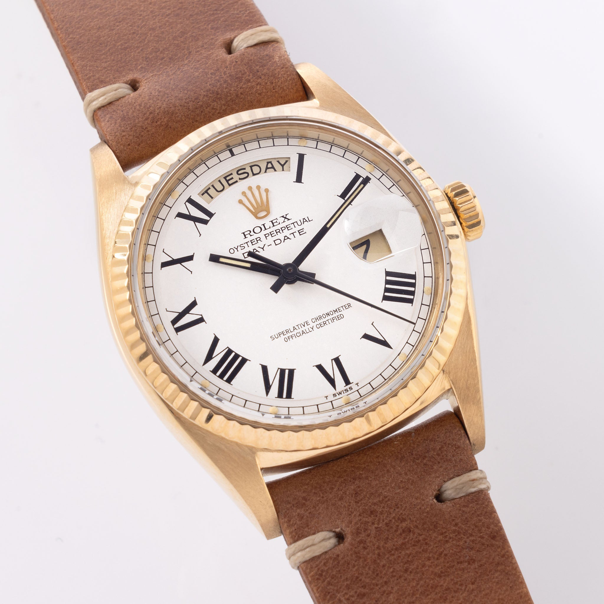 Rolex Day-Date White Buckley Dial Ref. 1803