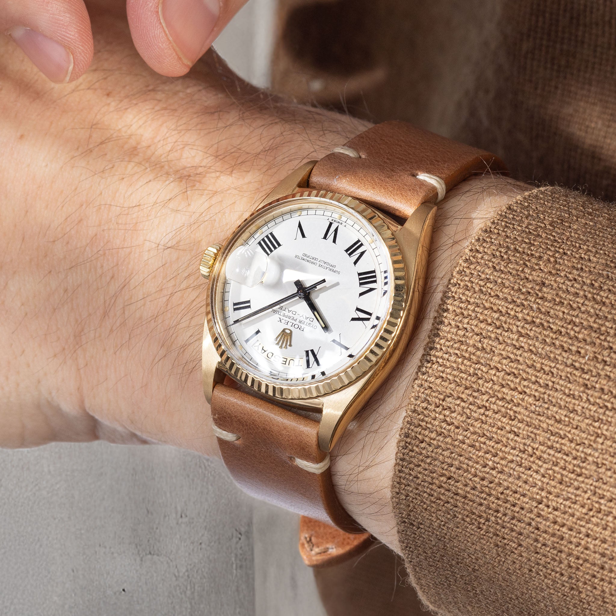 Rolex Day-Date White Buckley Dial Ref. 1803