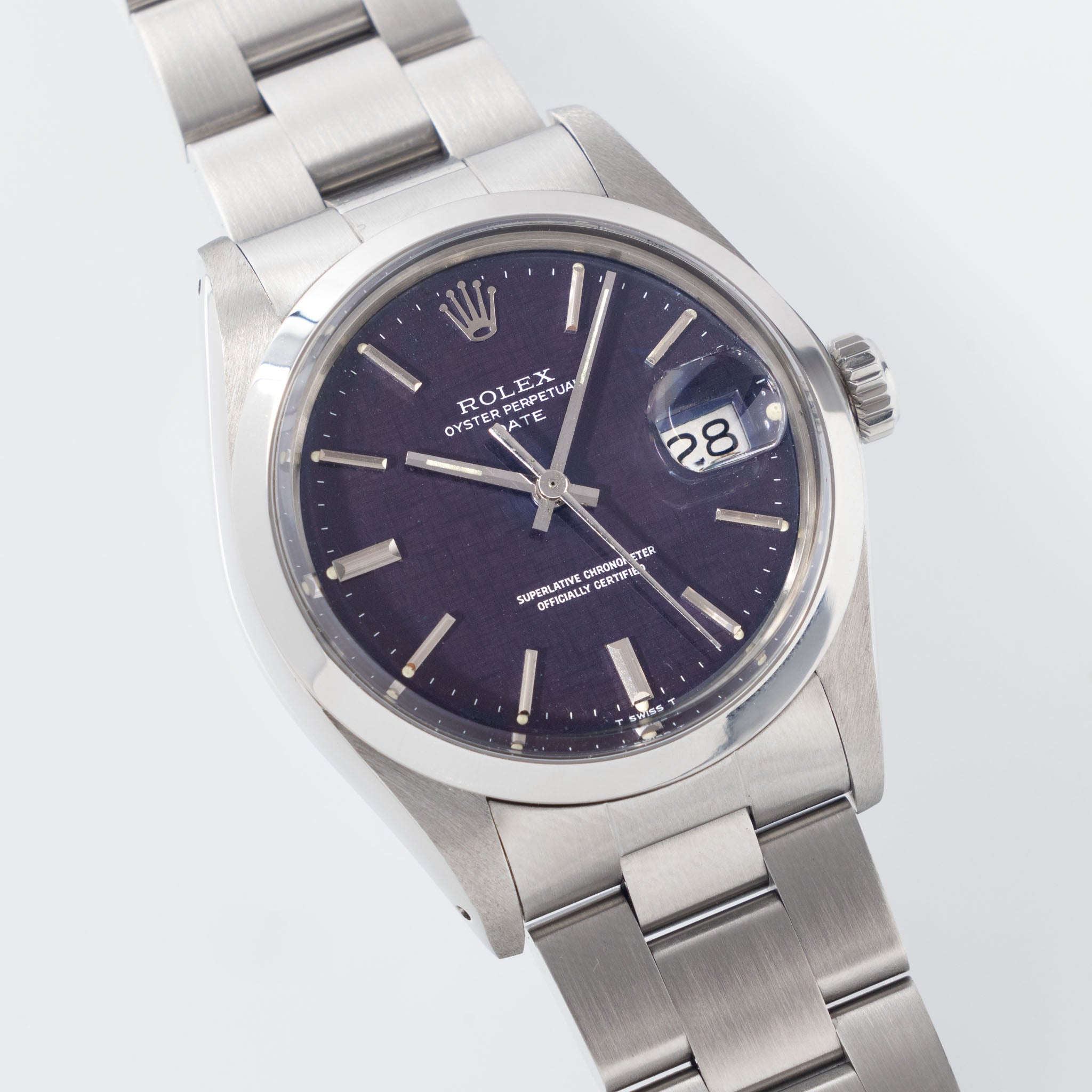 Rolex Oyster-Perpetual Date Purple Linen Dial Ref. 1500