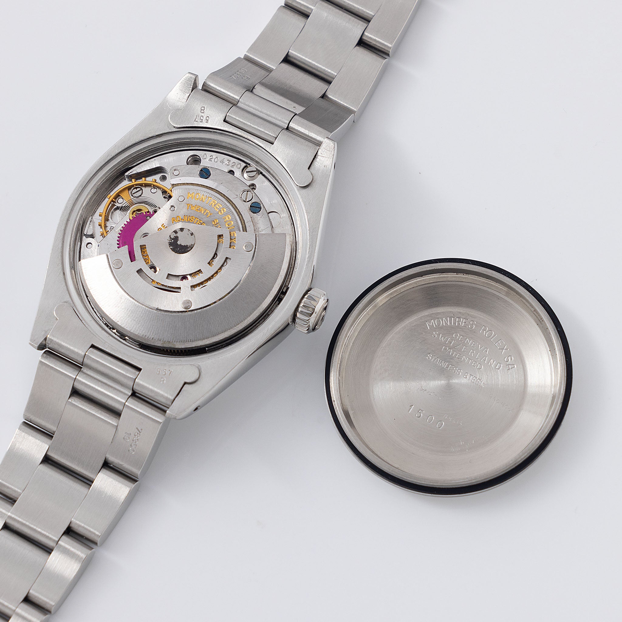 Rolex Oyster-Perpetual Date Purple Linen Dial Ref. 1500