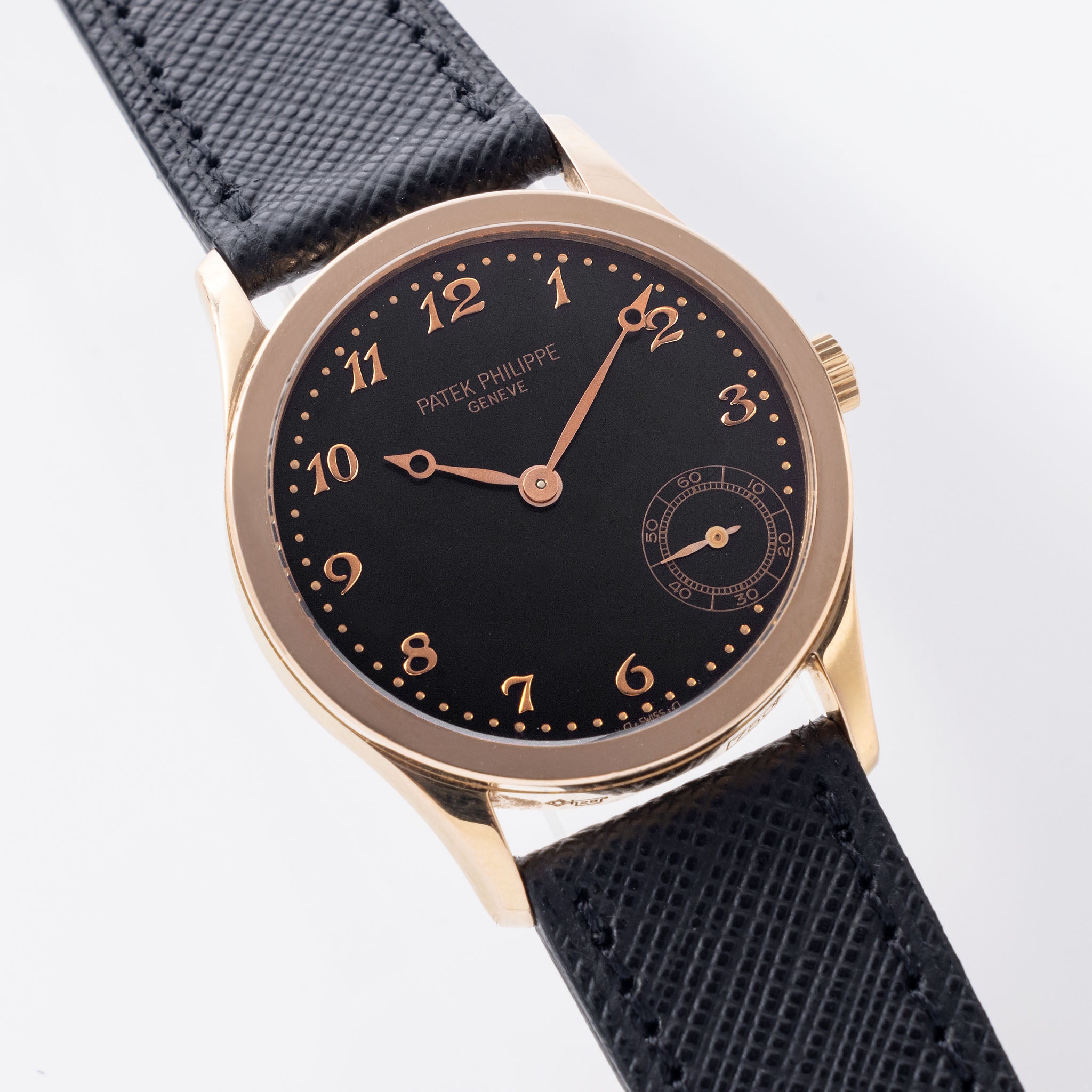 Patek Philippe Calatrava Ref. 5026R Black Dial Breguet Numerals in 18K Rose Gold with Original Certificate of Origin