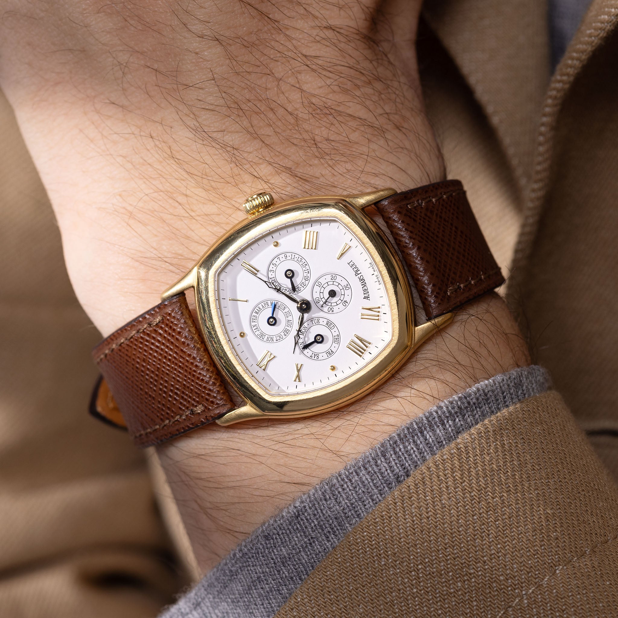 Audemars Piguet John Schaeffer Triple Calendar 258700BA in 18k Yellow Gold