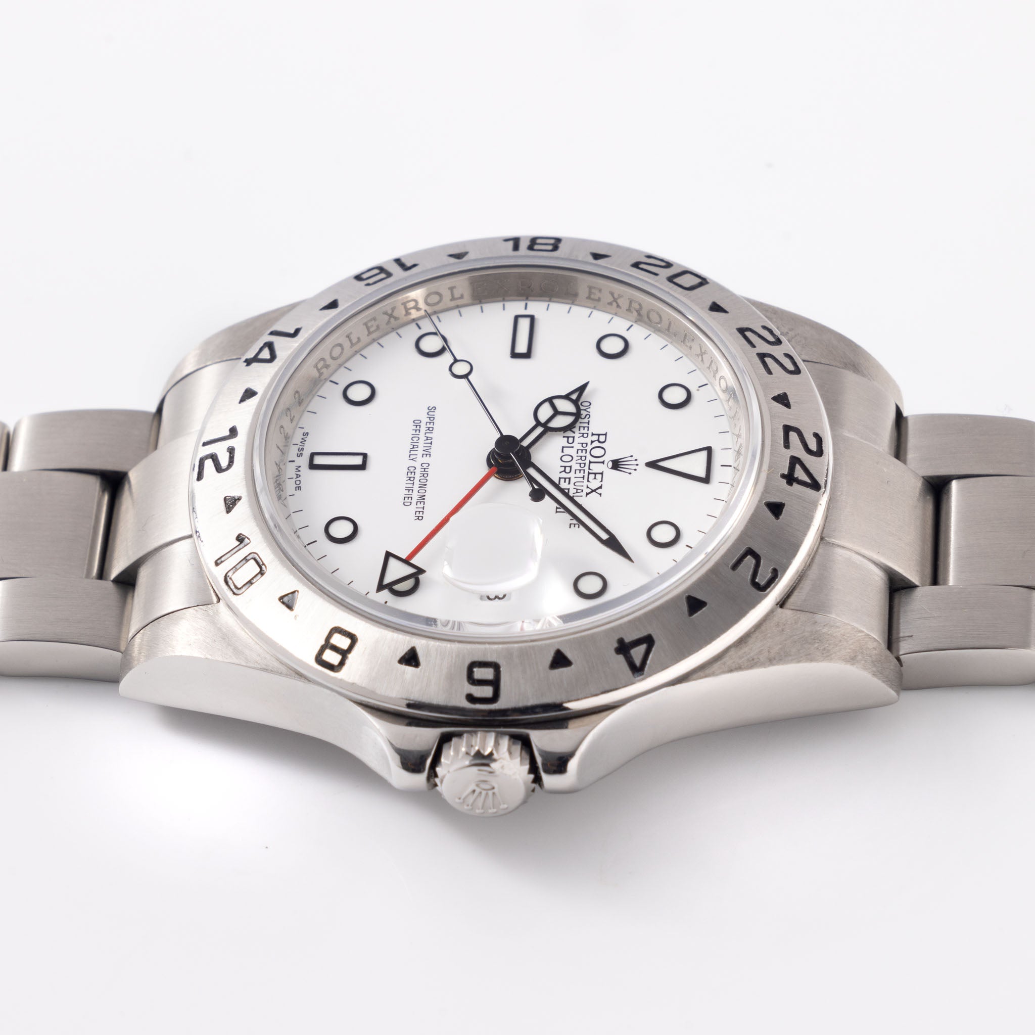 Rolex Explorer II Ref. 16570 White “Polar” Dial No Lug Hole Case