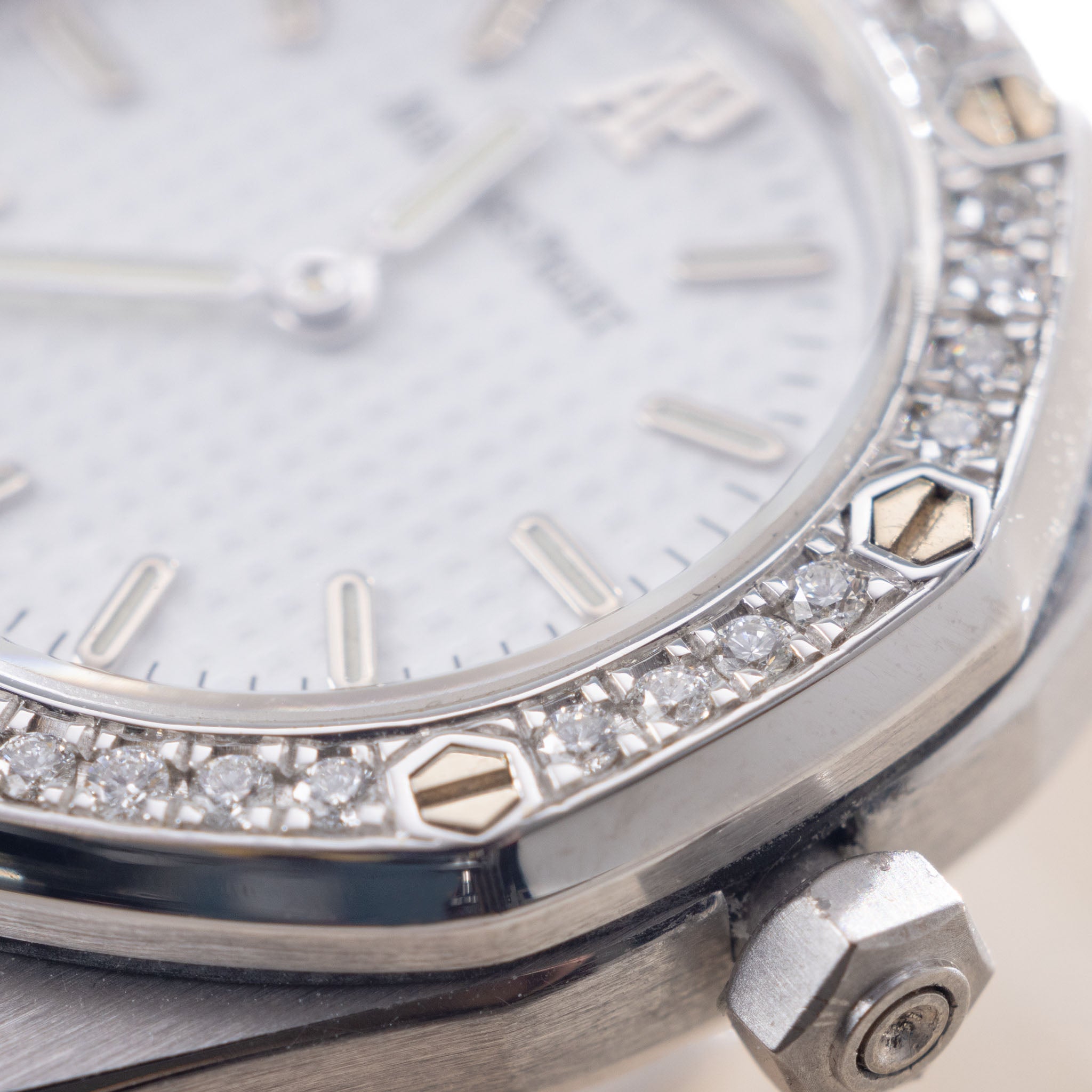 Audemars Piguet Royal Oak Revers Pin Watch in 18K White Gold Box and Certificate of Origin Set "Jewelry Collection"