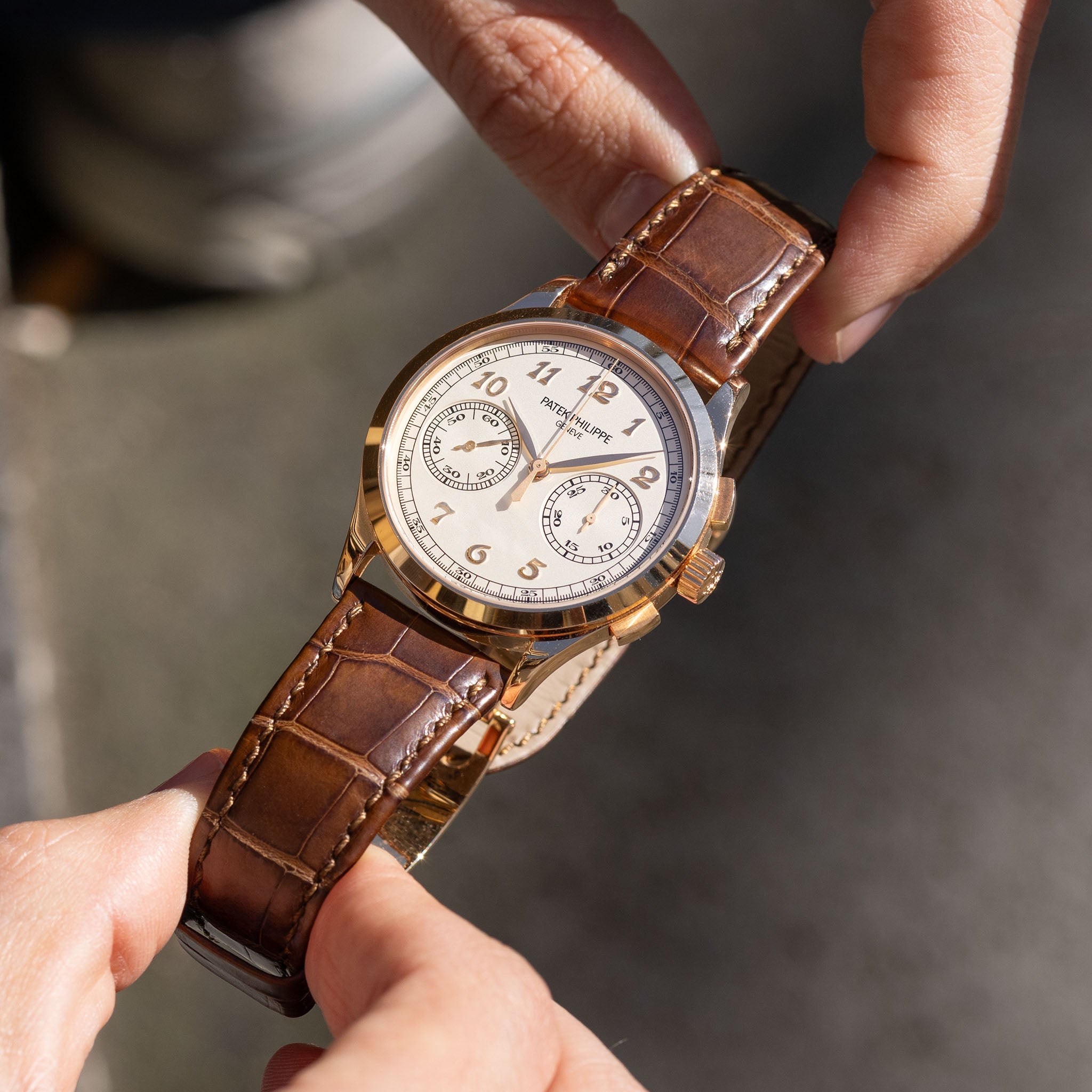 Patek Philippe Chronograph 5170-001R “Breguet Numerals” in 18K Rose Gold Box and Paper Set